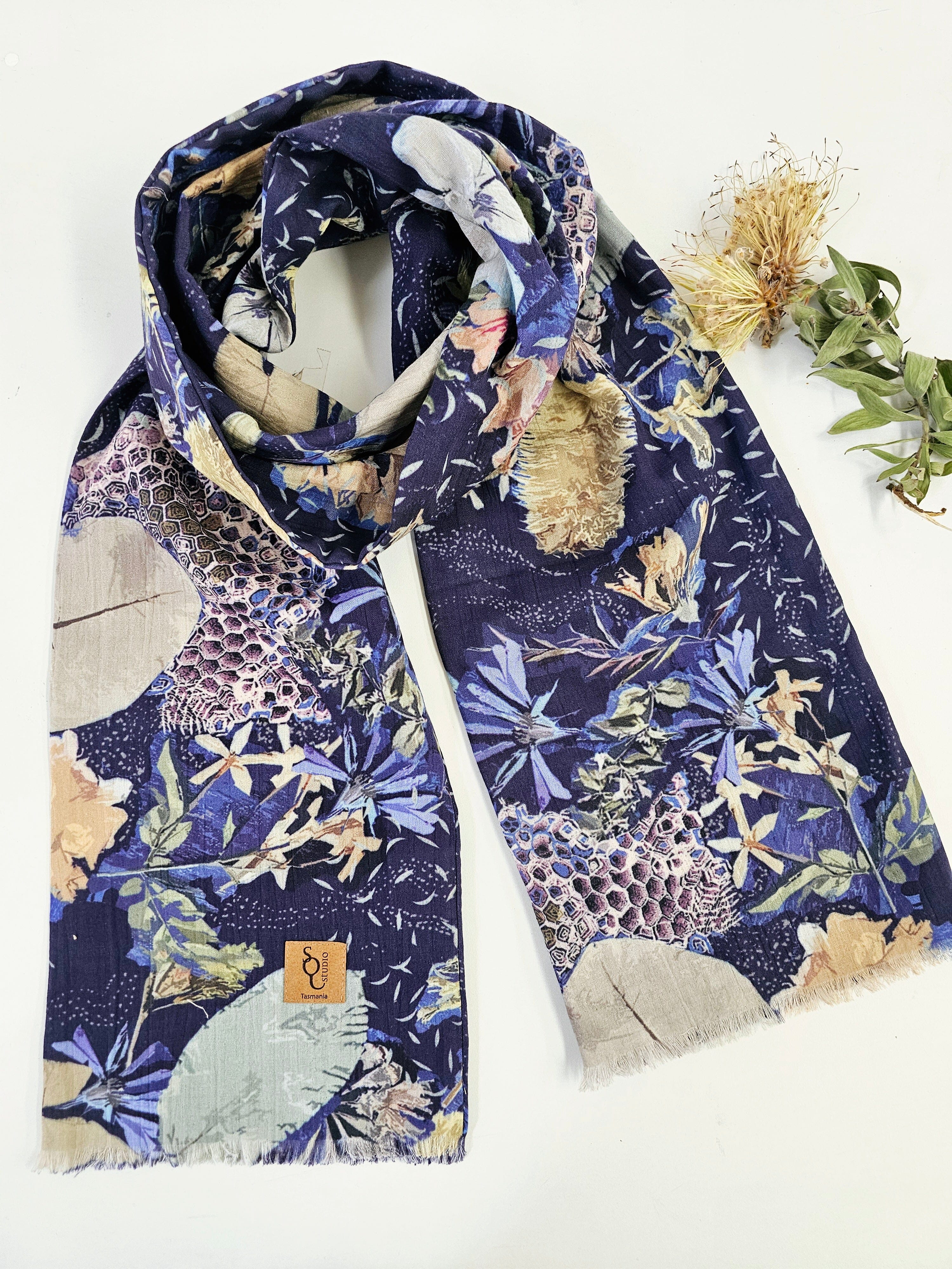 No Bee No Me Organic Cotton Scarf scarf The Spotted Quoll 