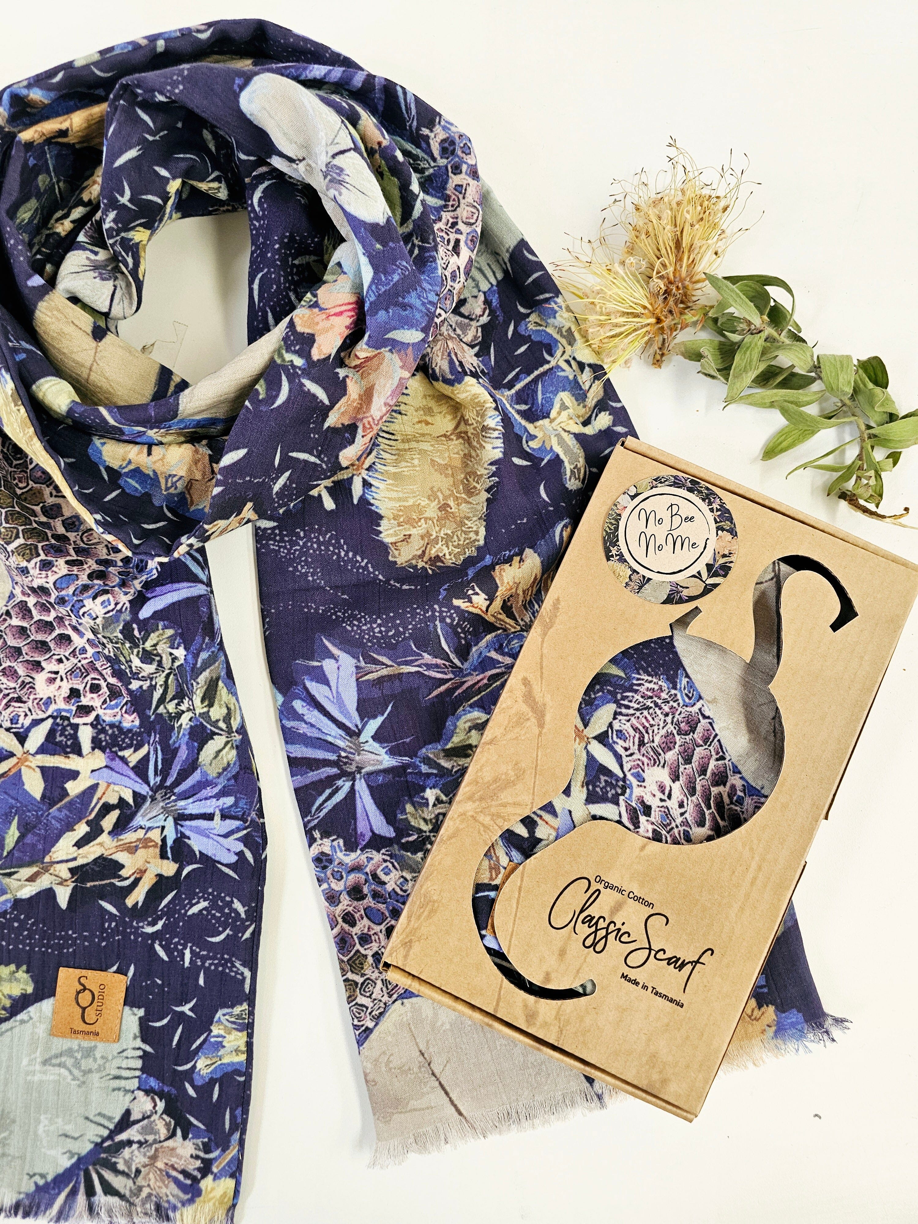 No Bee No Me Organic Cotton Scarf scarf The Spotted Quoll 