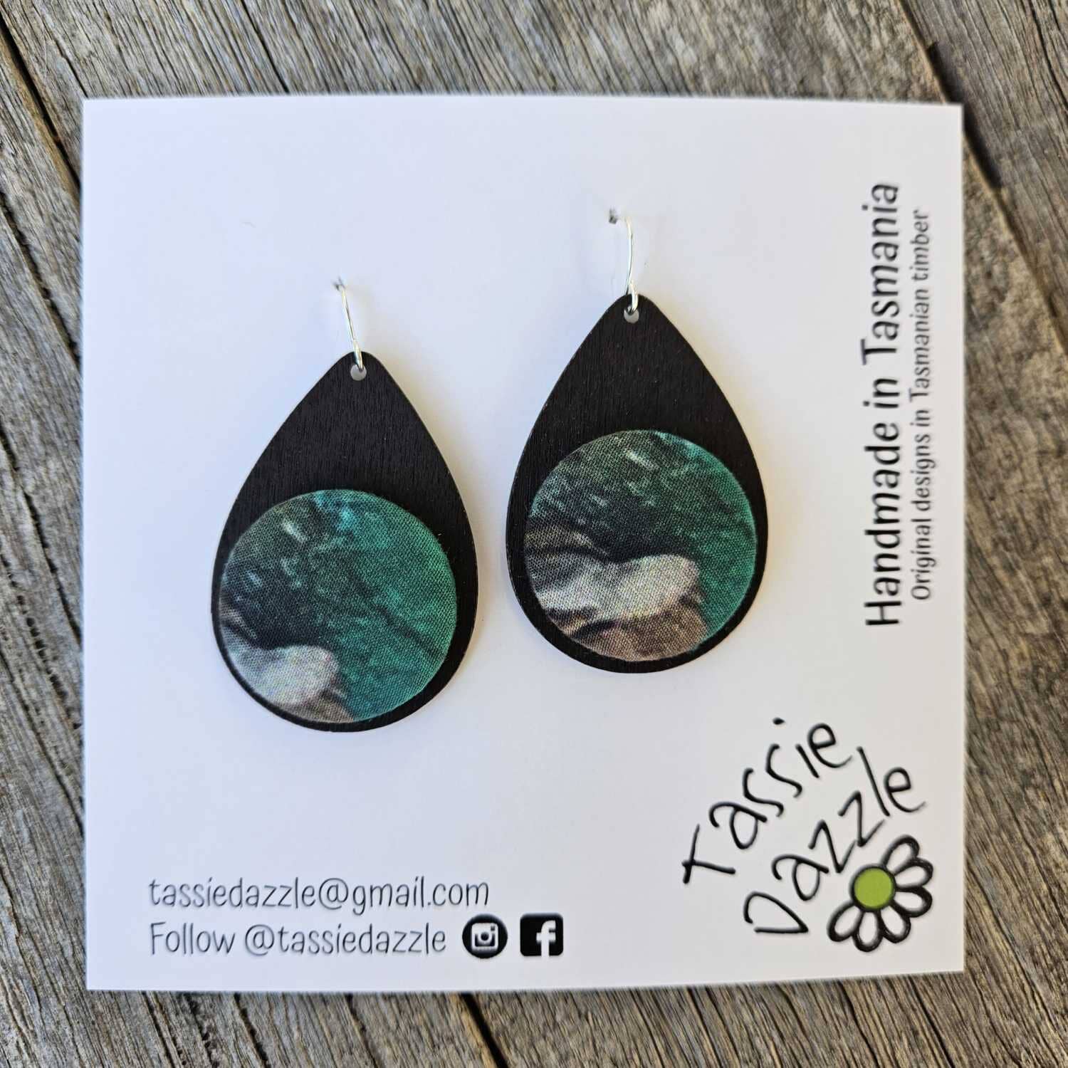 Tassie Dazzle and SQ Studio - Wooden Jewellery Earrings TassieDazzle 