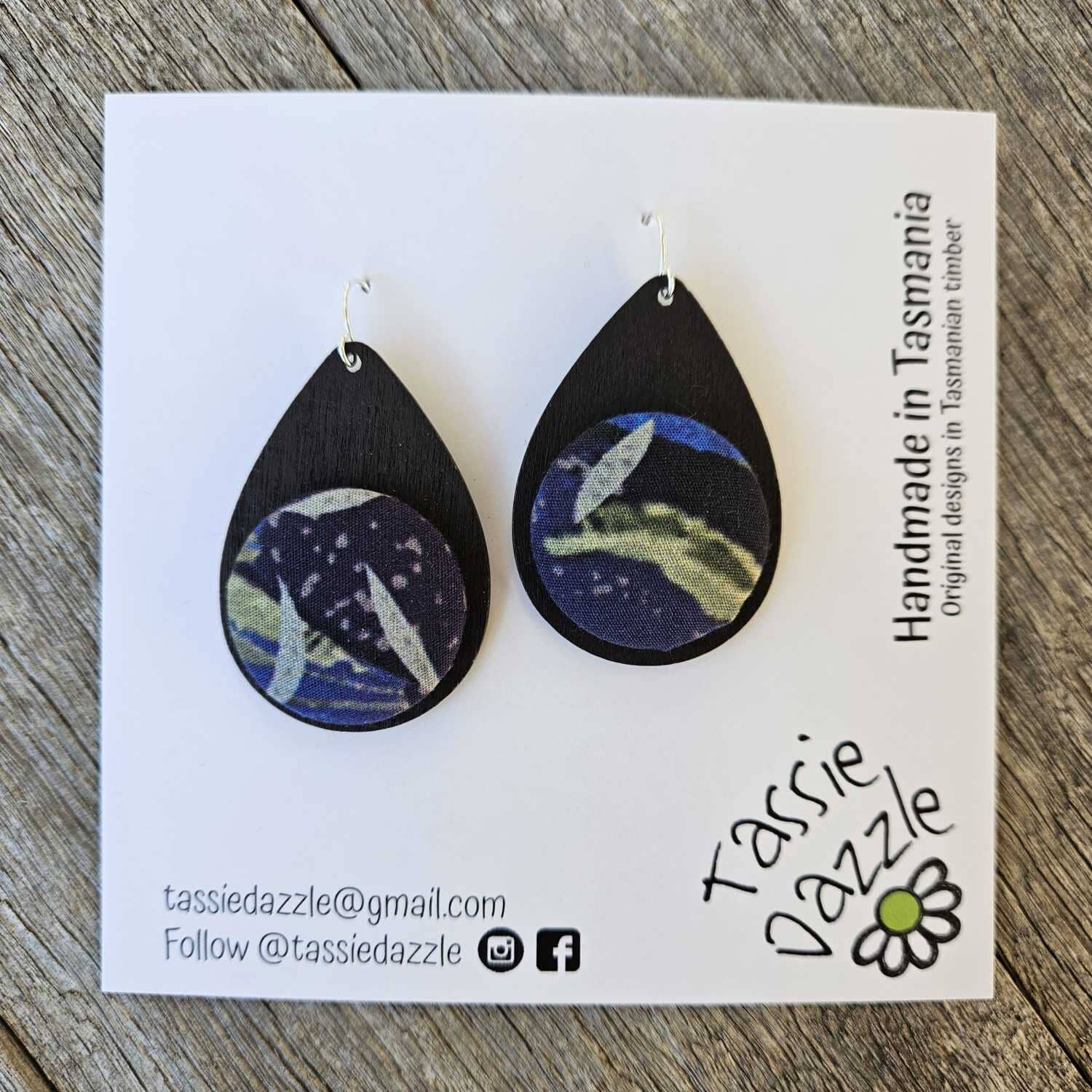 Tassie Dazzle and SQ Studio - Wooden Jewellery Earrings TassieDazzle 