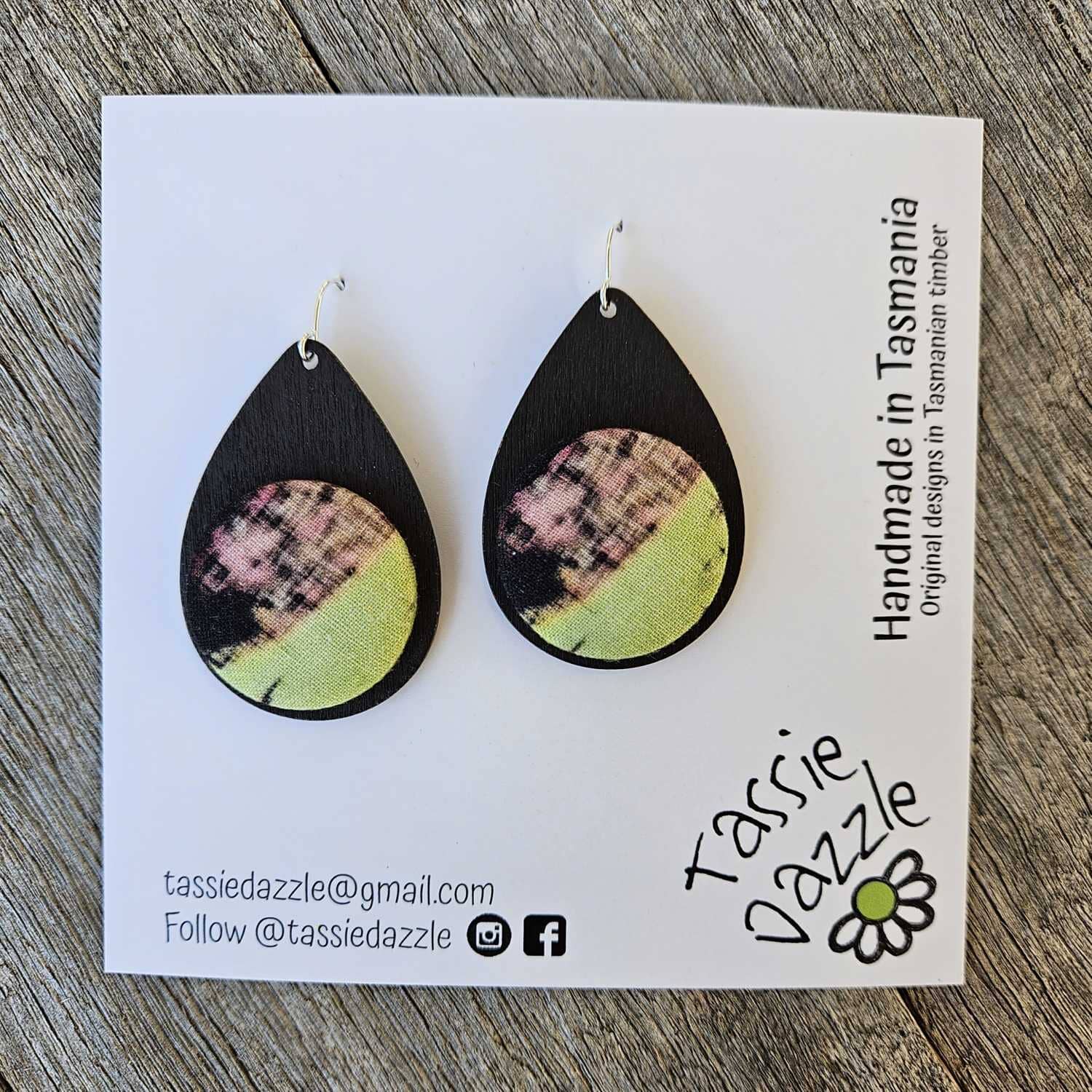 Tassie Dazzle and SQ Studio - Wooden Jewellery Earrings TassieDazzle 