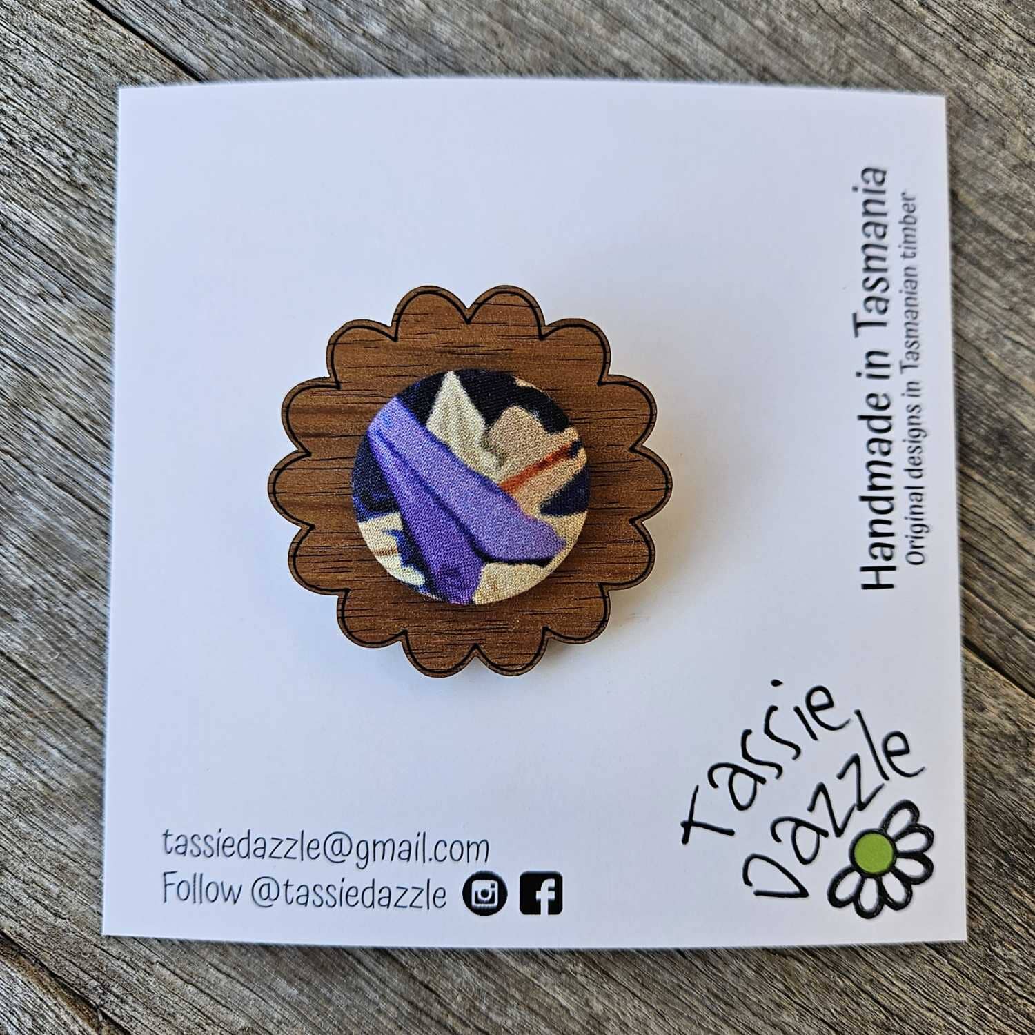 Tassie Dazzle and SQ Studio - Wooden Jewellery Earrings TassieDazzle 