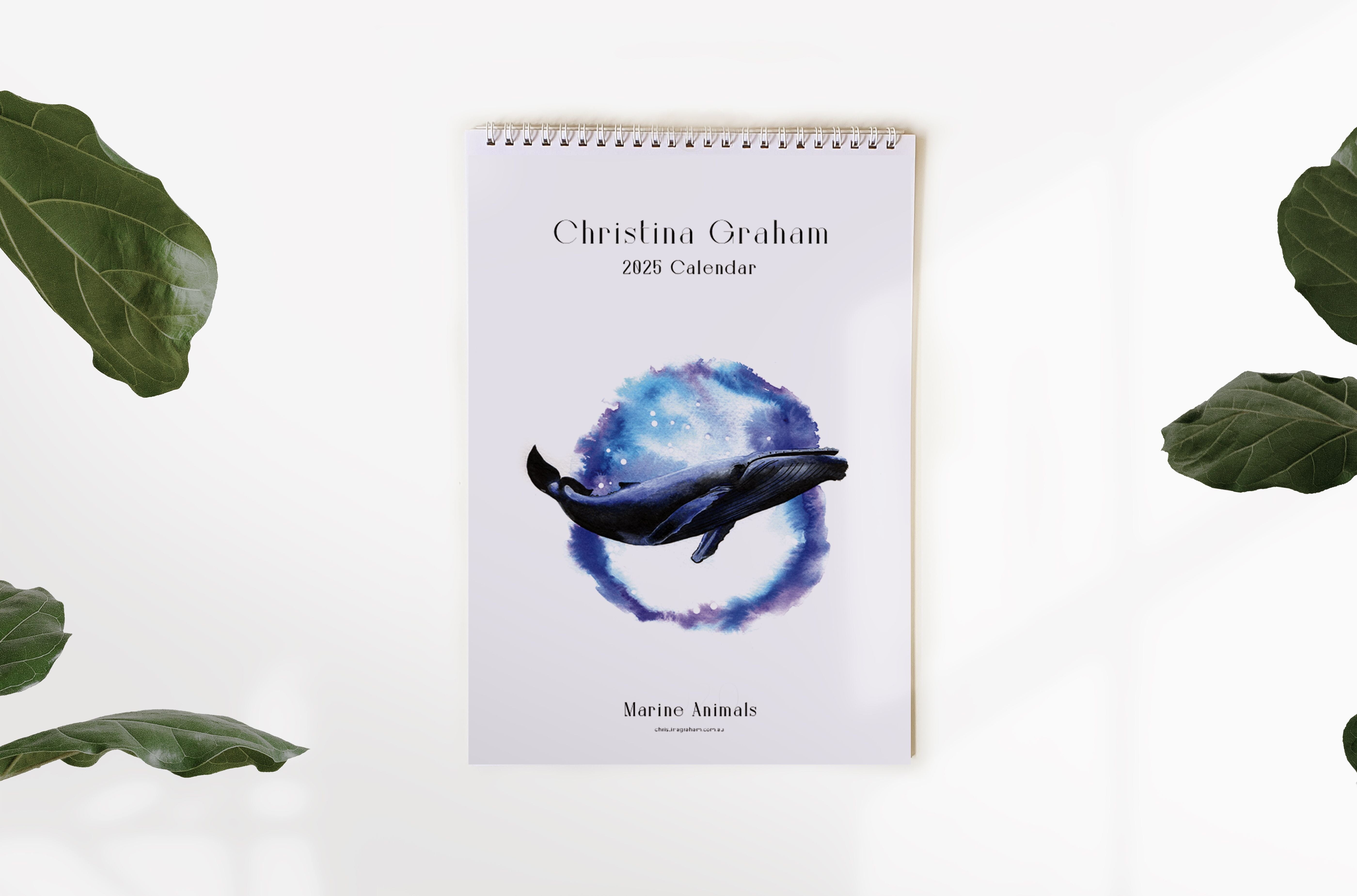 2025 Marine Animals Calendar - Christina Graham Calendars, Organizers & Planners Christina Graham 