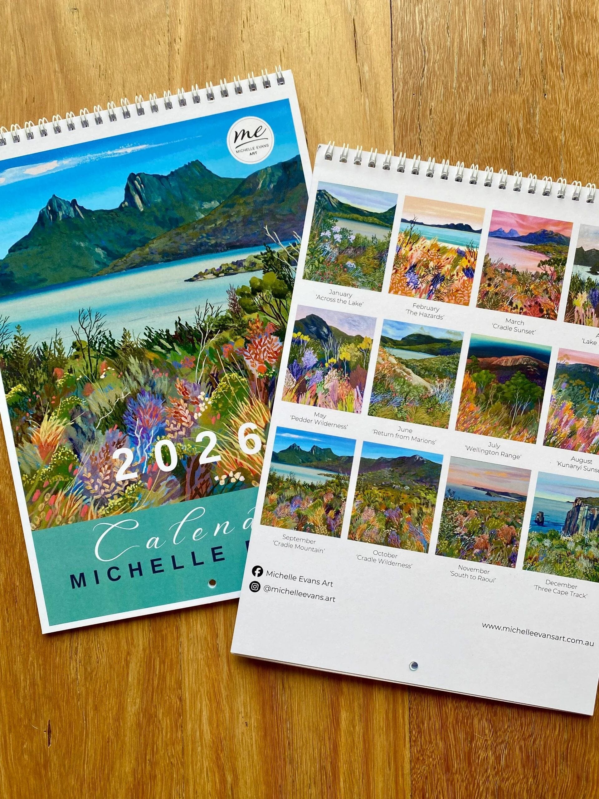 Michelle Evans - 2026 Tasmanian Landscape Calendar The Spotted Quoll 