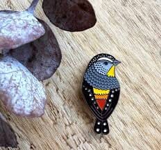 Tasmanian Enamel Pins by Pigment brooch Pigment Spotted Pardalot 