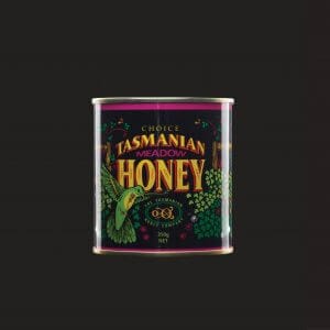 Tasmanian Honey Company - Honey honey Tasmanian Gourmet Dist Meadow Honey Tin 350grms 