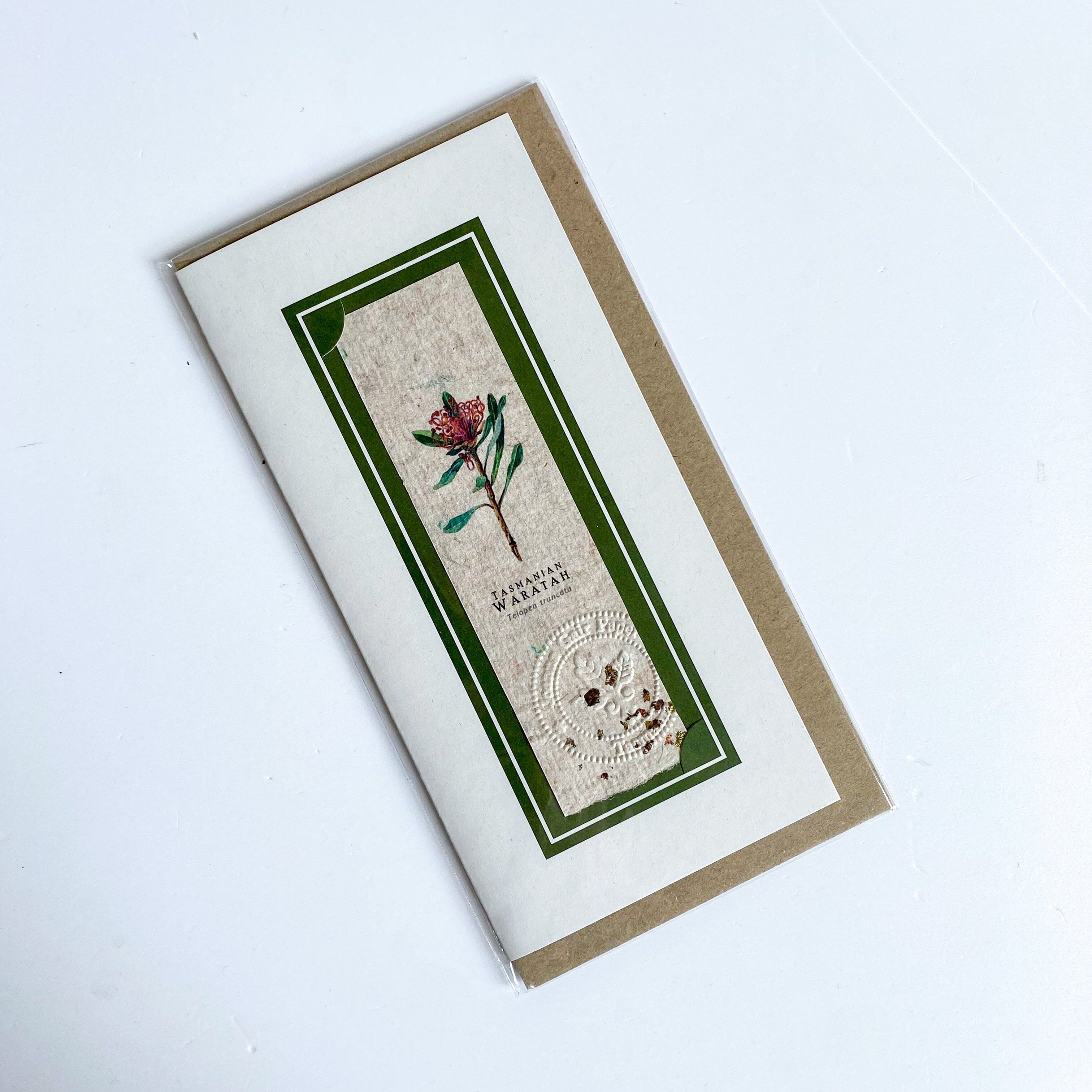 Handmade Tasmanian Cards - Joanna Gair Paper greeting cards Joanna Gair Paper Tasmanian Waratah 