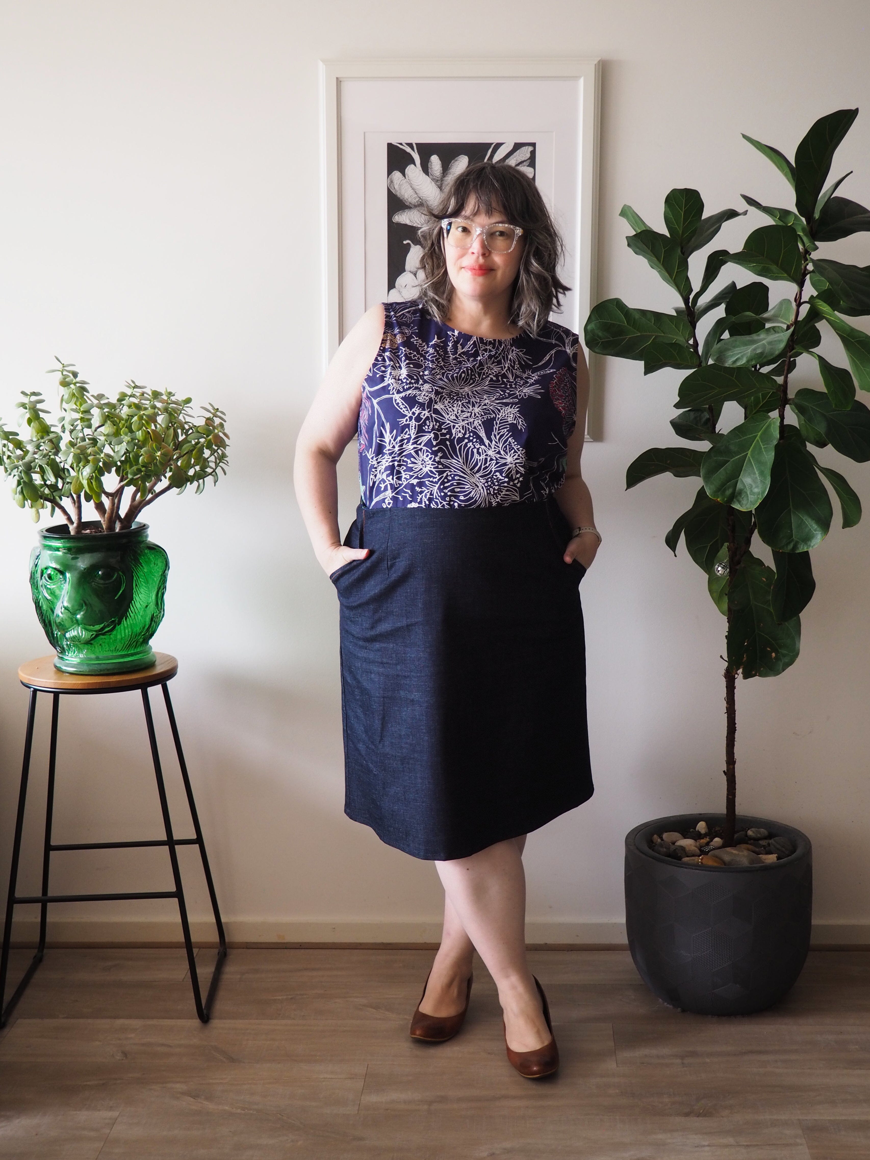 Wren A-Line Skirt - Denim Skirt The Spotted Quoll 