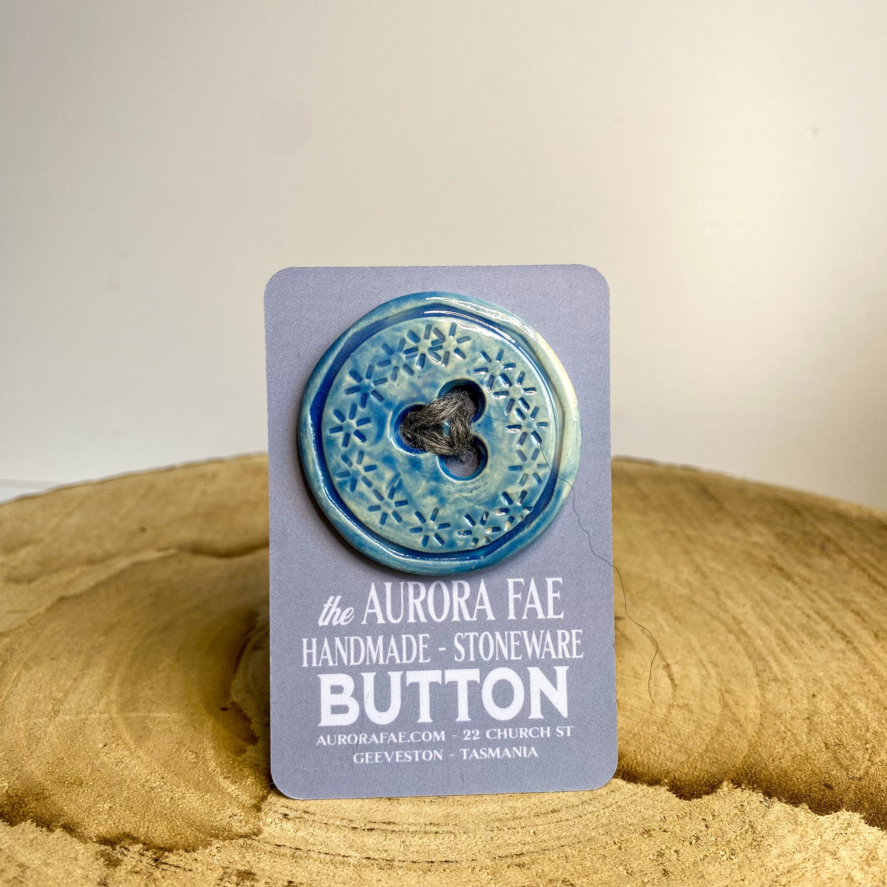 Ceramic Buttons - Aurora Fae Ceramic Buttons The Aurora Fae Blue 