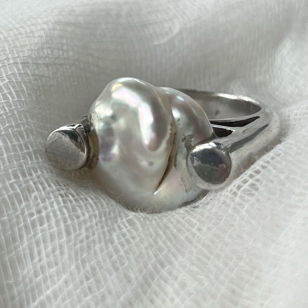 Pearl Collection - Lisa Carney Jewelry Lisa Carney Designs Button Pearl Ring (R) 