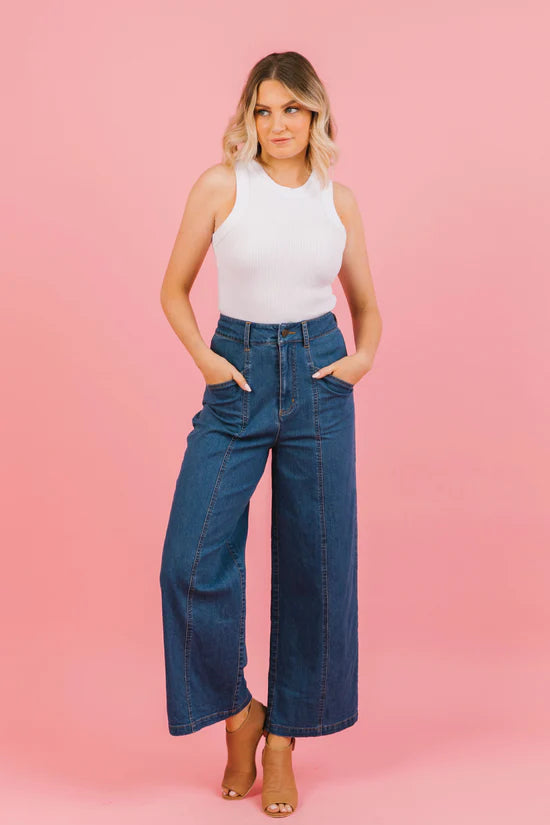 High Waisted Denim Pants - Frock Me Out Pants Frock Me Out 6 