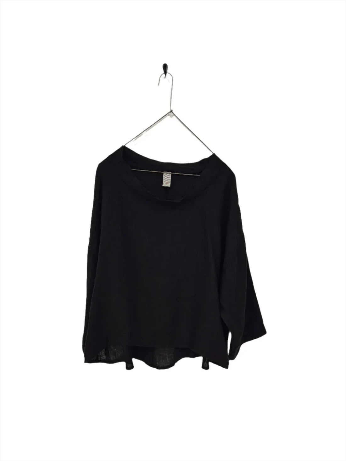 Montaigne Mathilde Linen Long Sleeve Top Shirts & Tops Etika Black 