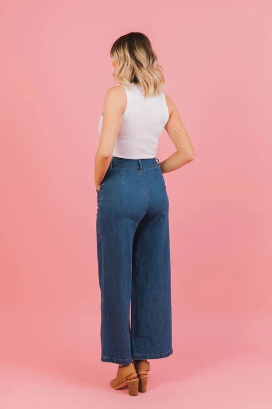 High Waisted Denim Pants - Frock Me Out Pants Frock Me Out 