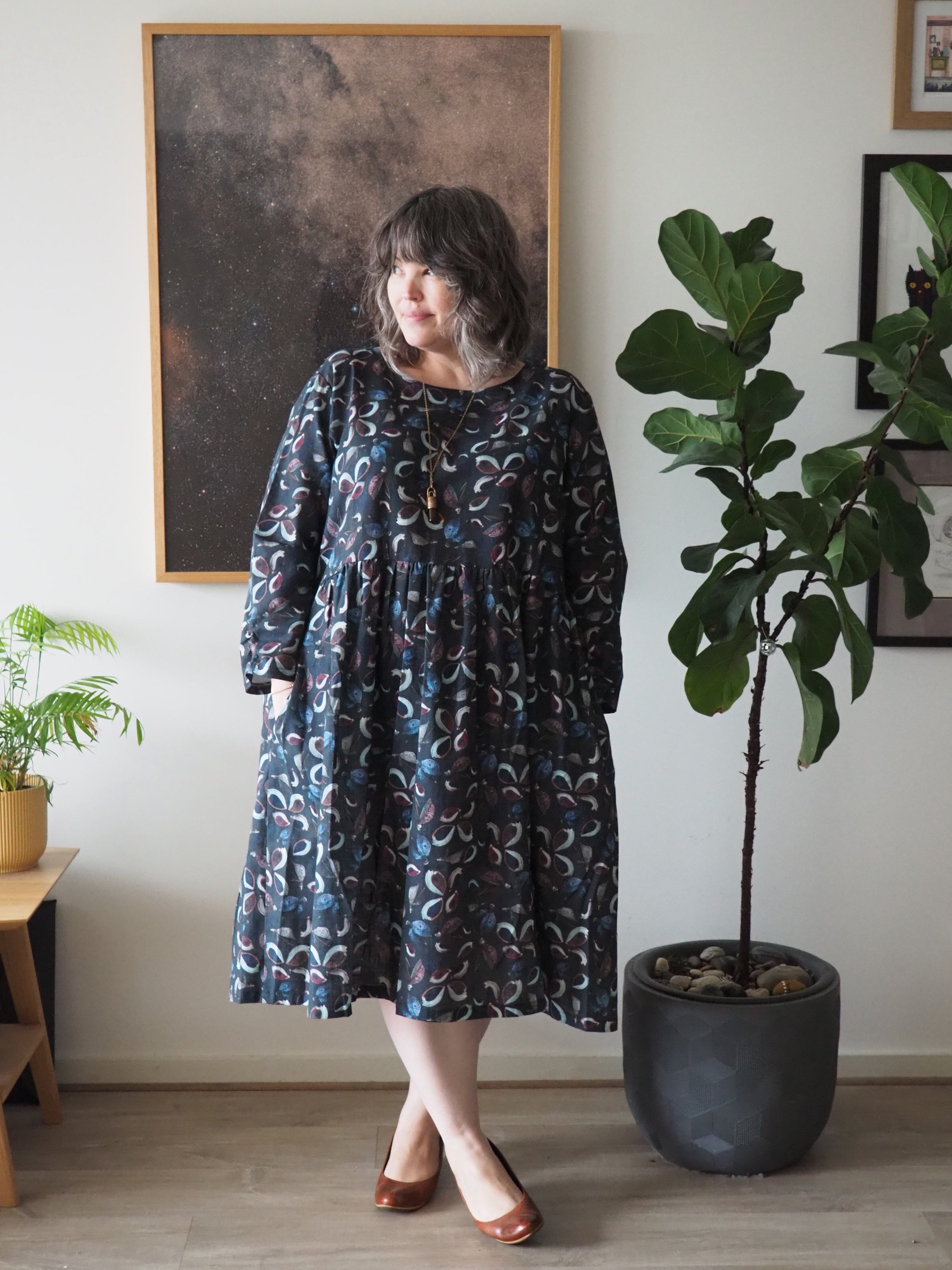 Peasant Dress 3/4 Sleeves - Seed Pods Dresses The Spotted Quoll 