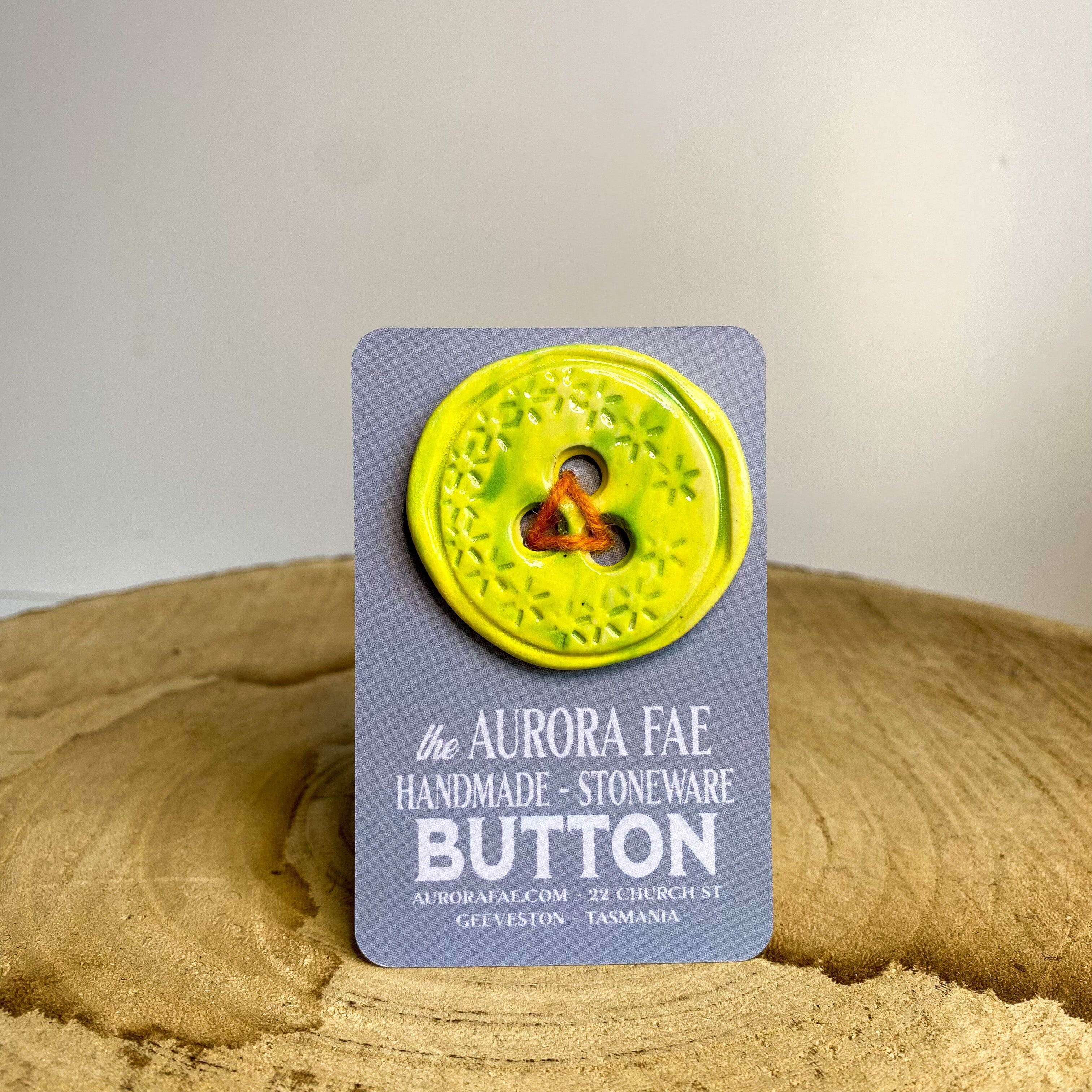 Ceramic Buttons - Aurora Fae Ceramic Buttons The Aurora Fae Lime 