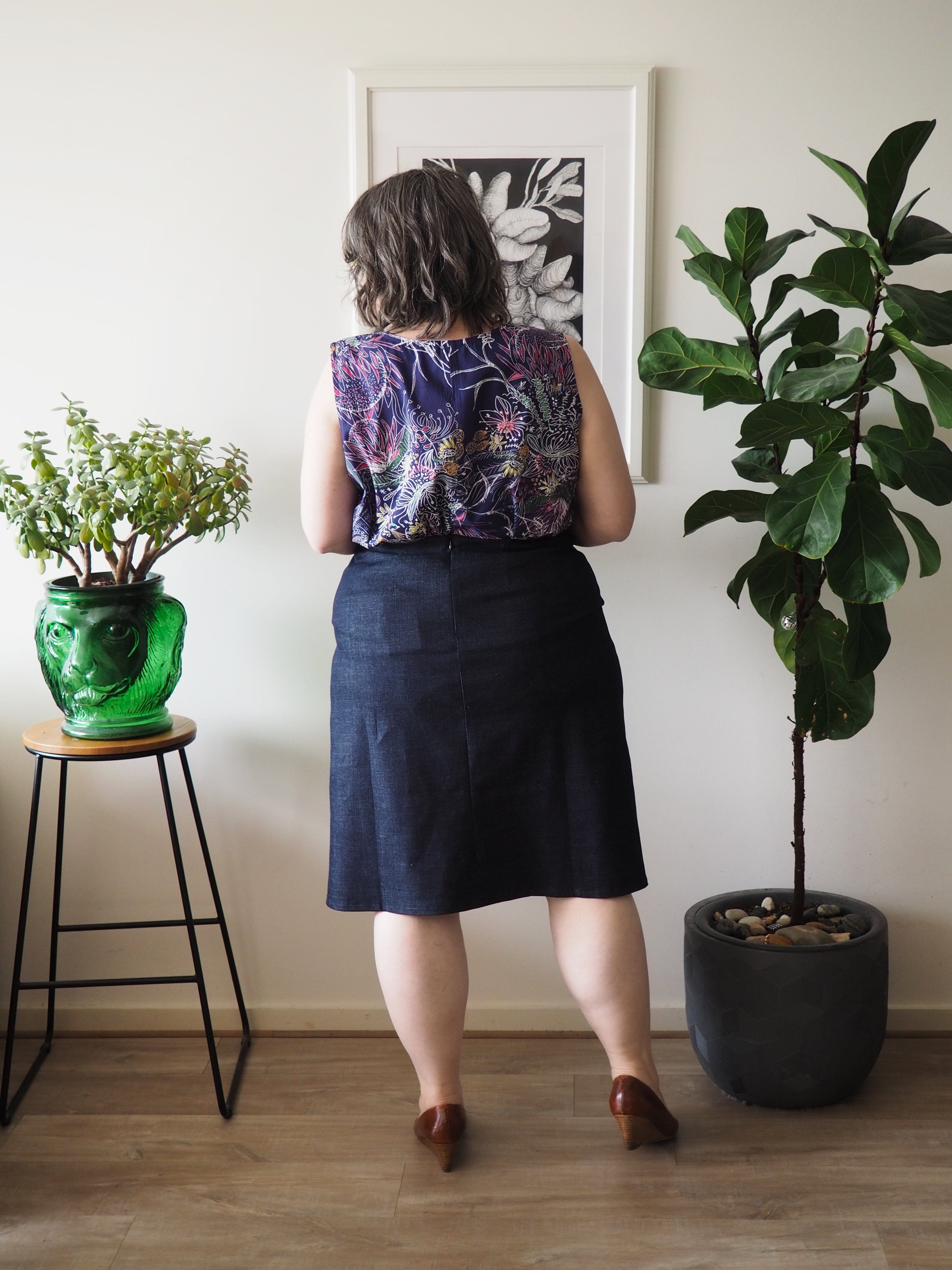 Sleeveless Staple Poplin Tank - Wildflowers Shirts & Tops The Spotted Quoll 