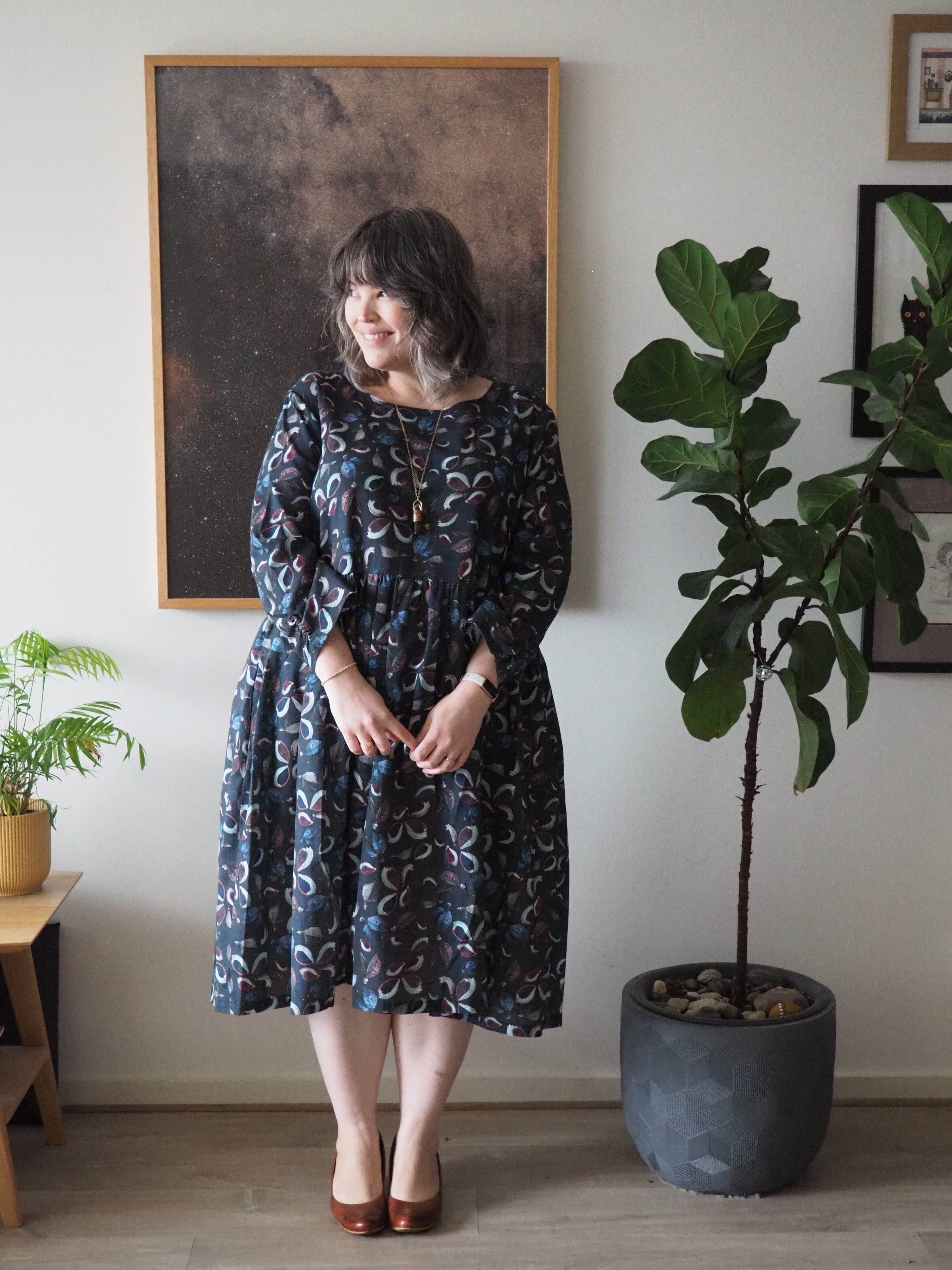 Peasant Dress 3/4 Sleeves - Seed Pods Dresses The Spotted Quoll 