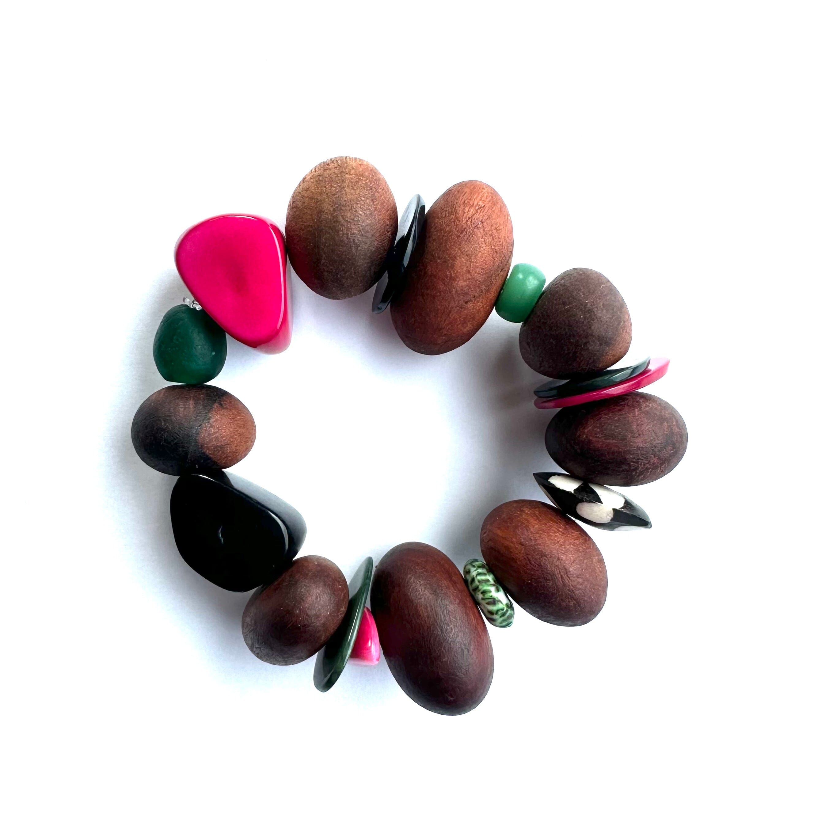 Eco Beads Bracelets - Fruit Loot Eco Beads The Spotted Quoll Pepper Leaf 