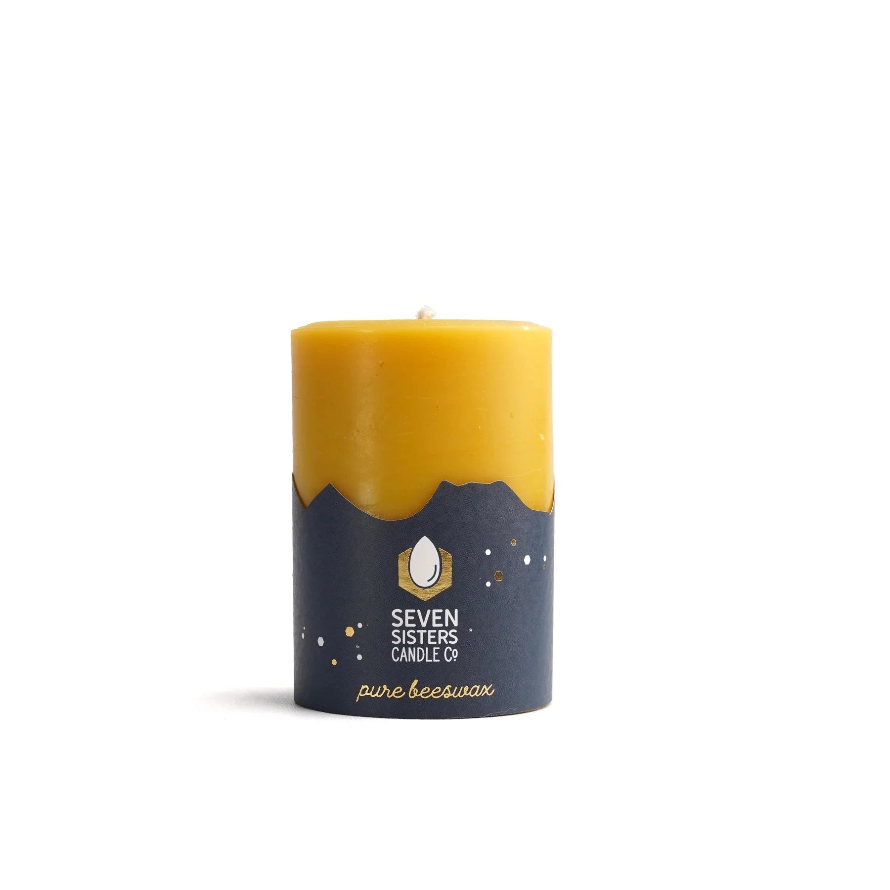 7.5cm Pure Beeswax Pillar Candle - Seven Sisters Candle Co. Candles Seven Sisters Candle Co. Medium - 11cm 