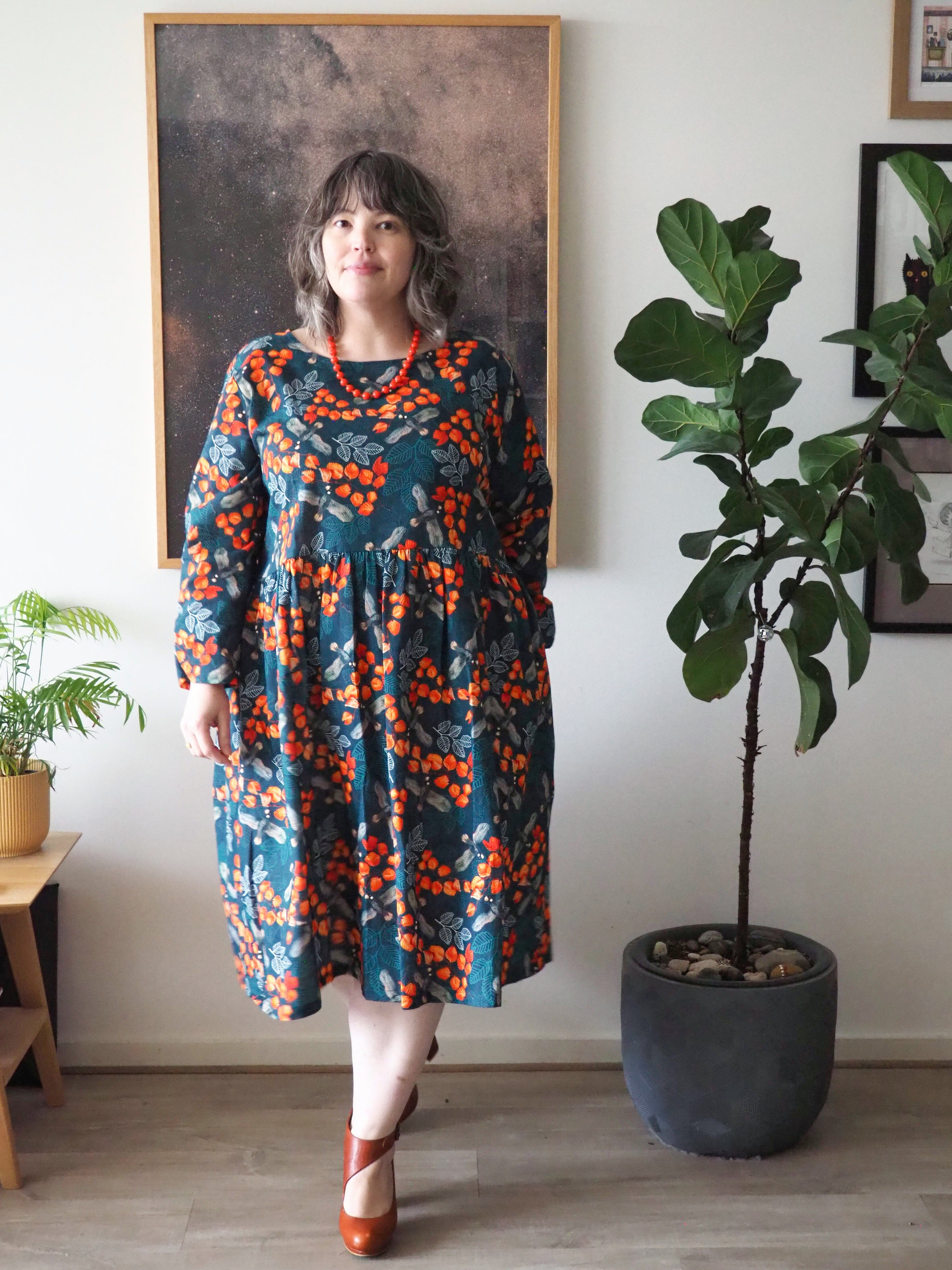 Peasant Dress 3/4 sleeves -Turning Fagus Dresses The Spotted Quoll 