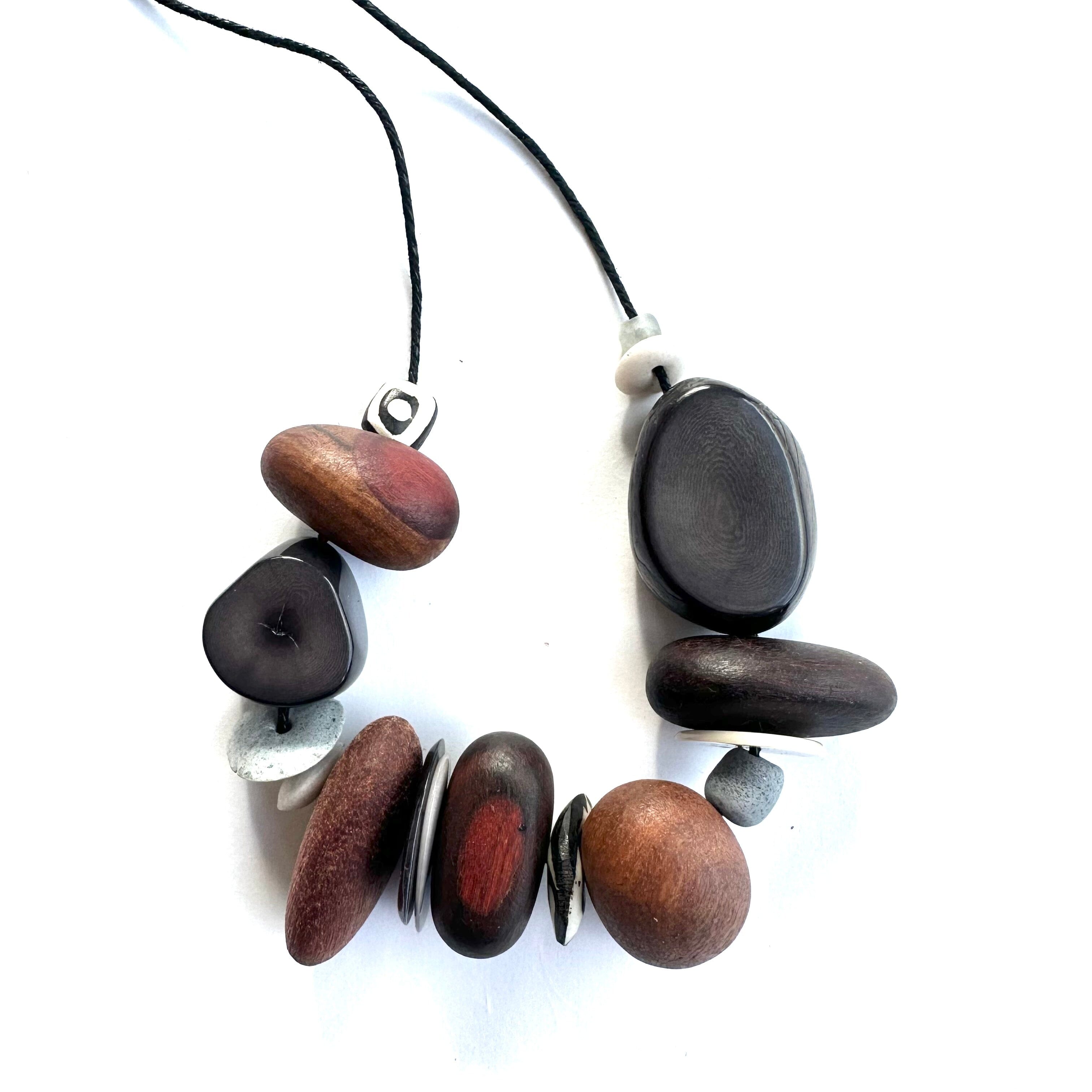 Eco Beads Necklaces - Fruit Loot Eco Beads The Spotted Quoll Silver Fog 