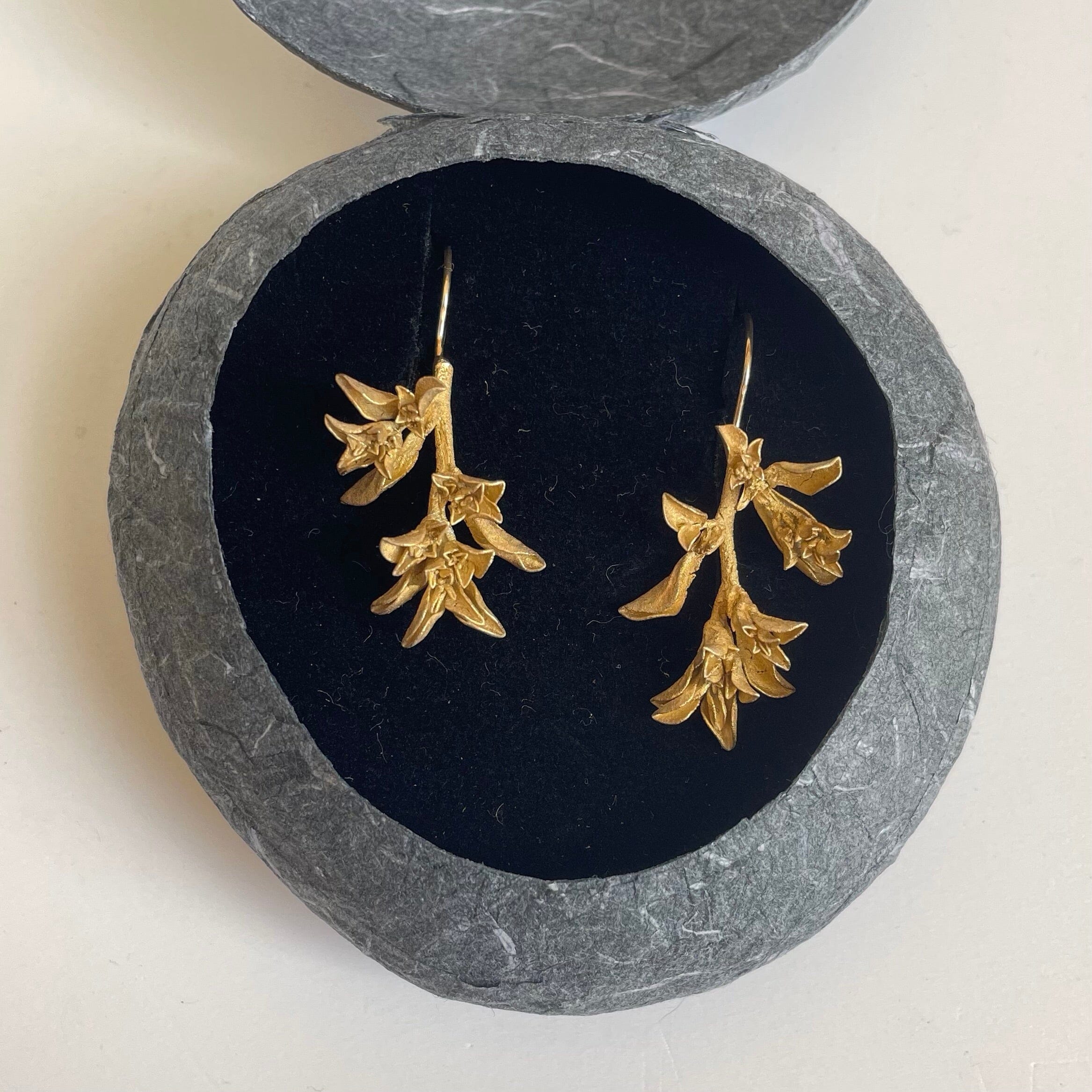 Gold Botanical Threads - Anja Jagsch Earrings Anja Jagsch Galenia Weed (40mm) 