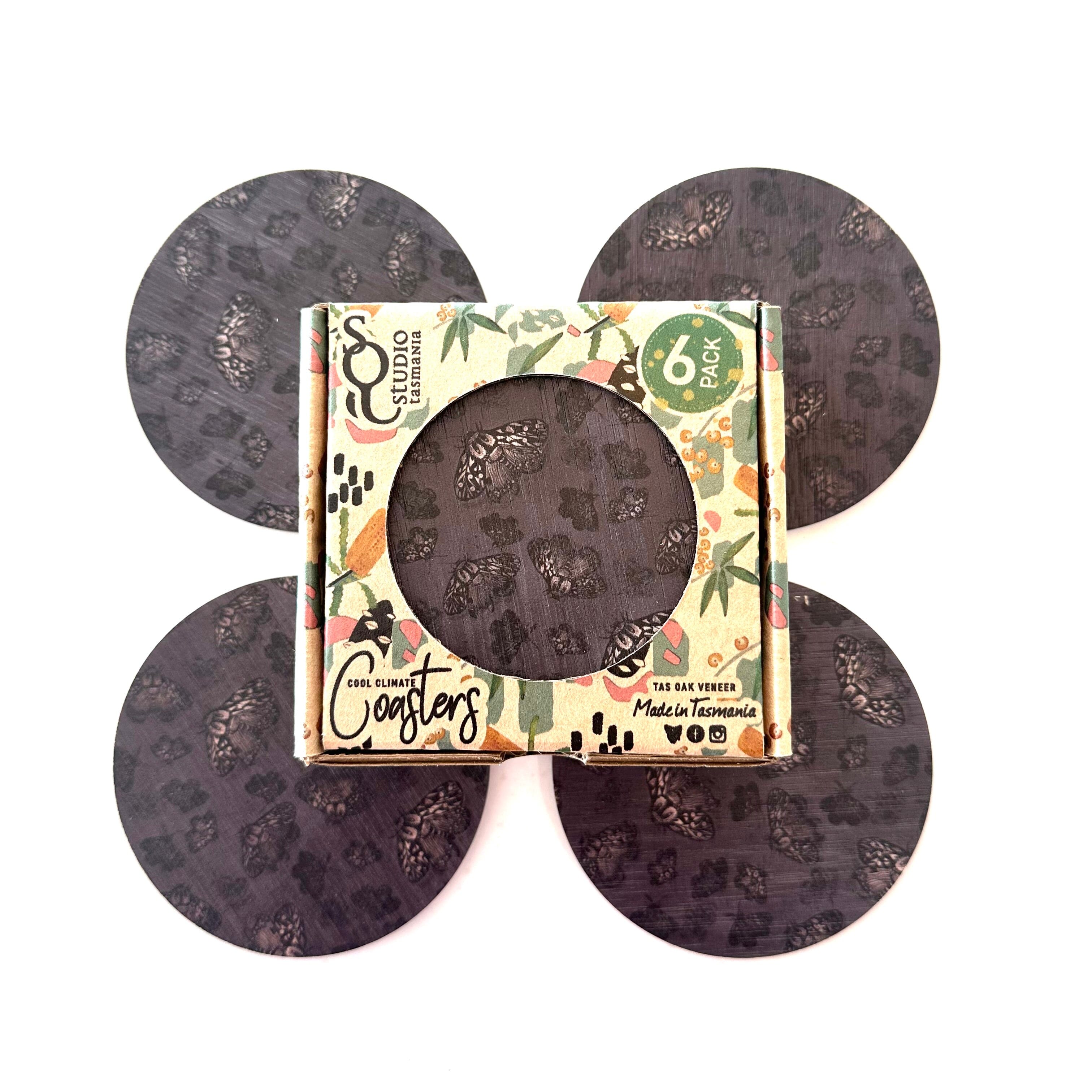 Coasters Cool Climate - The Spotted Quoll Studio tablewear The Spotted Quoll Blue Moth 