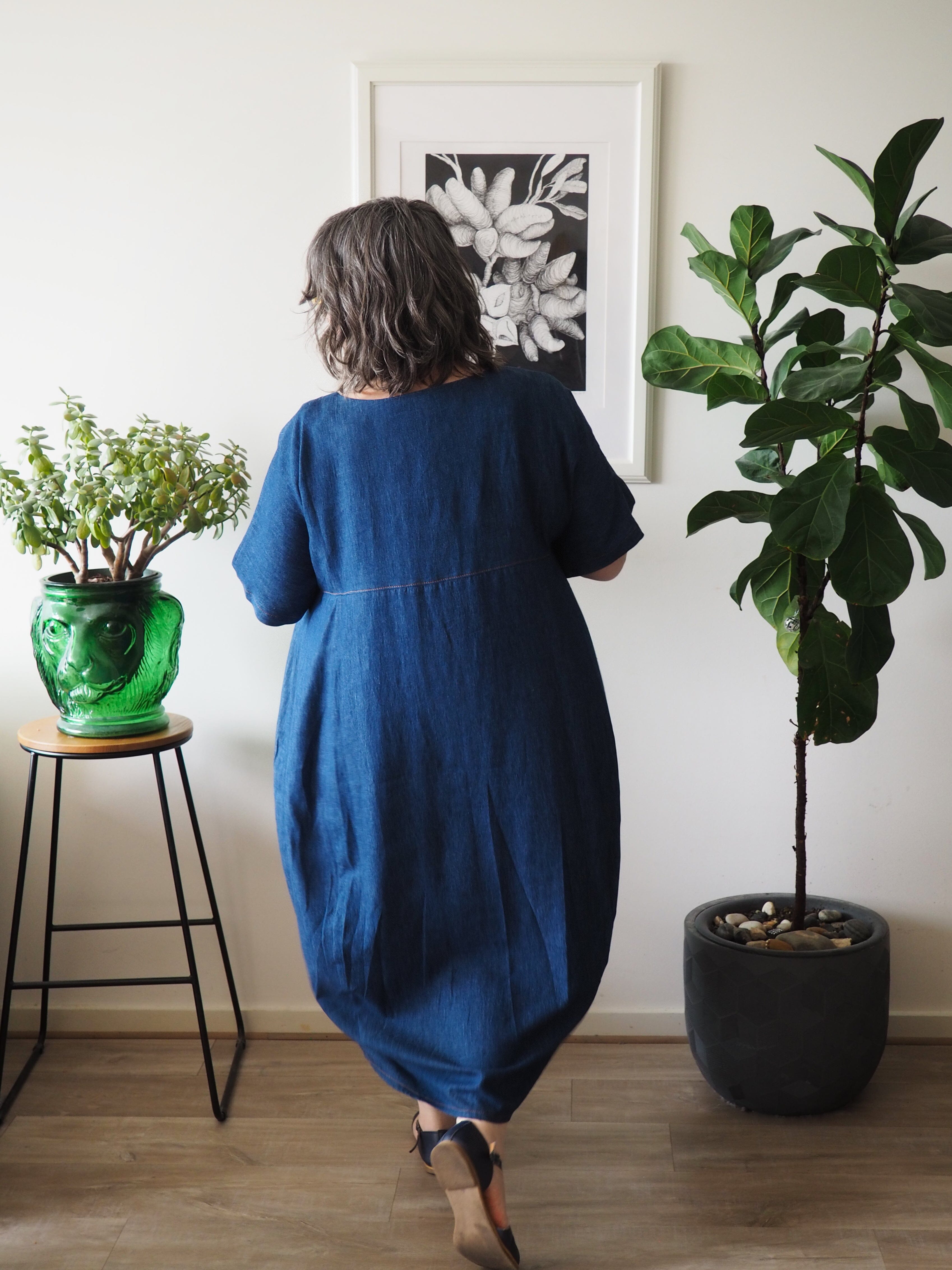 Organic Denim Cocoon Dress - Staple Dress The Spotted Quoll 