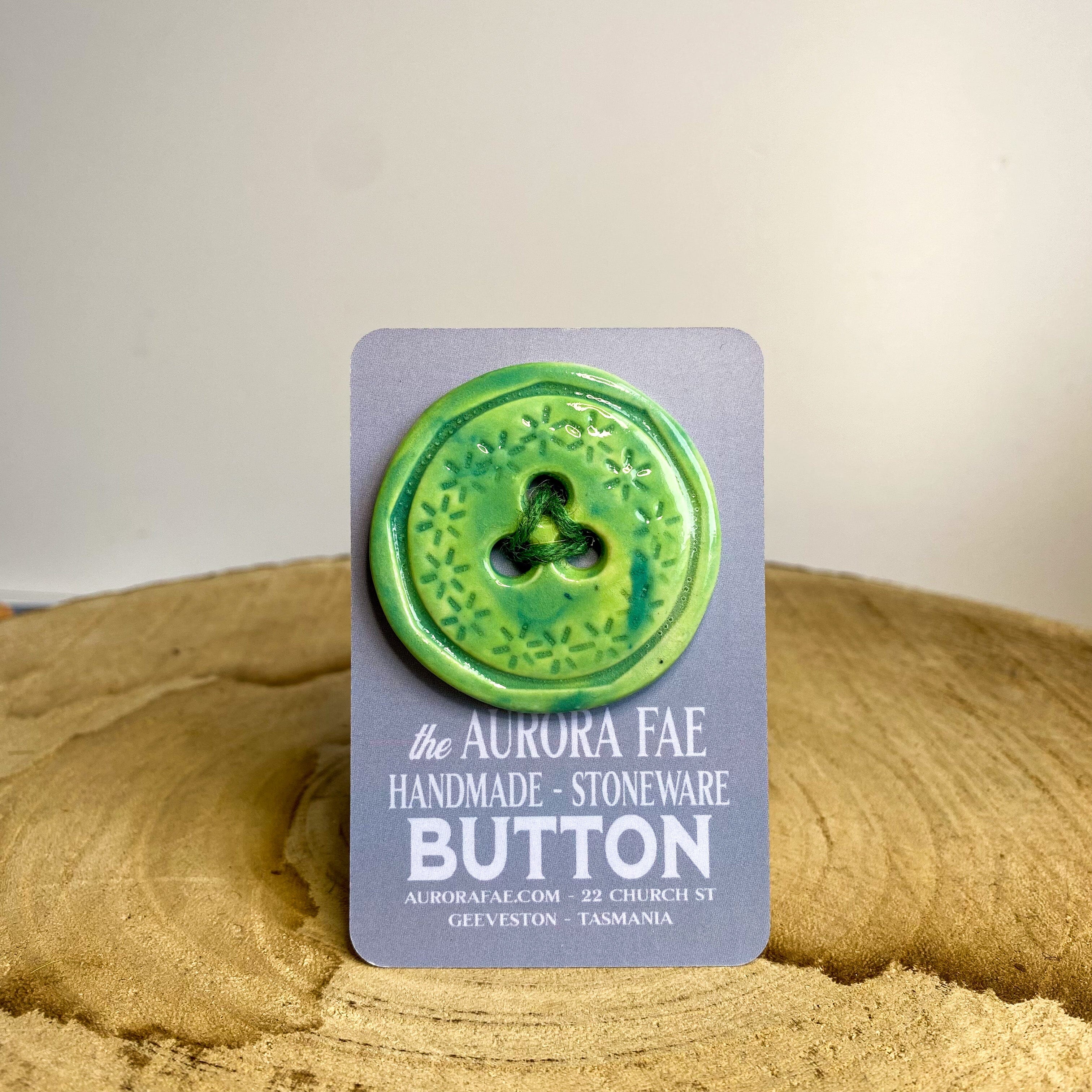 Ceramic Buttons - Aurora Fae Ceramic Buttons The Aurora Fae Sea Green 