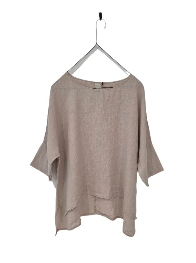 Montaigne Linen Hi-Lo Top Top Etika Natural 