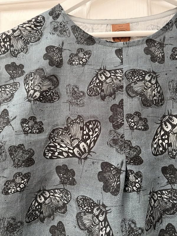Pure Linen Mini Pleat Top - Slate Moth Shirts & Tops The Spotted Quoll 