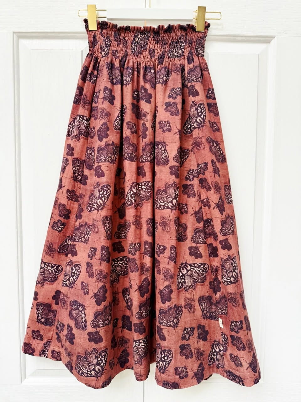 Frankie Shirred Skirt - Cocoa Moth Skirt The Spotted Quoll 