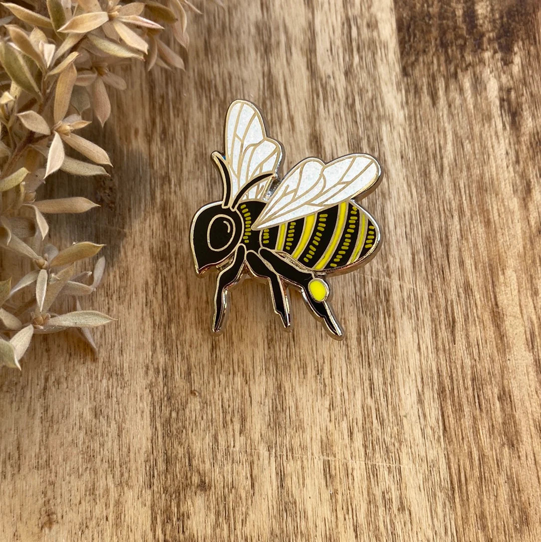 Tasmanian Enamel Pins by Pigment brooch Pigment Honey Bee 