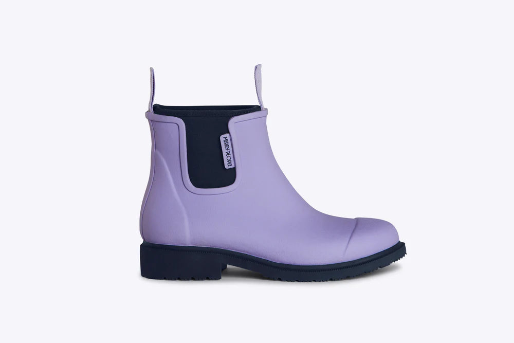 Bobbi Gumboots (Extra Traction) - Merry People shoes Merry People Lavender / Navy 36 