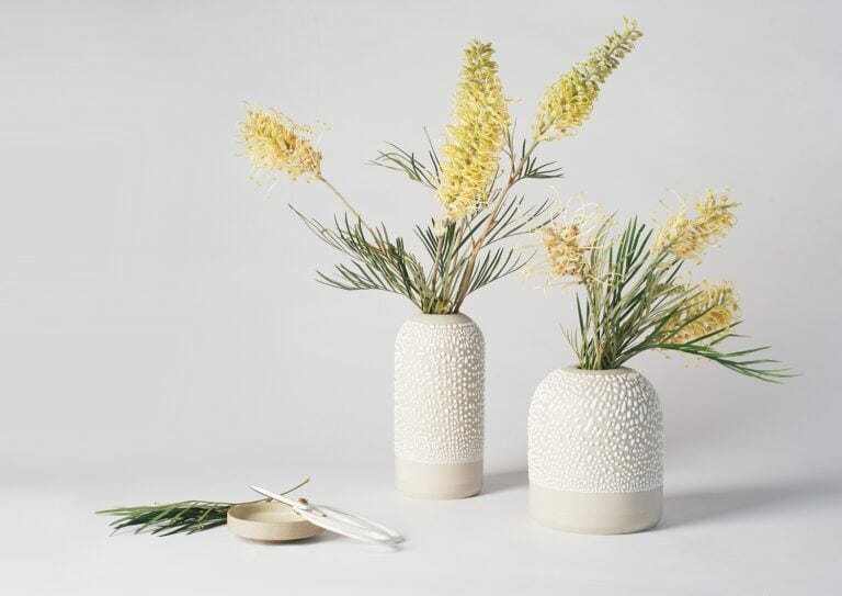 White Water Bead Vases - Angus and Celeste Pots Angus and Celeste 