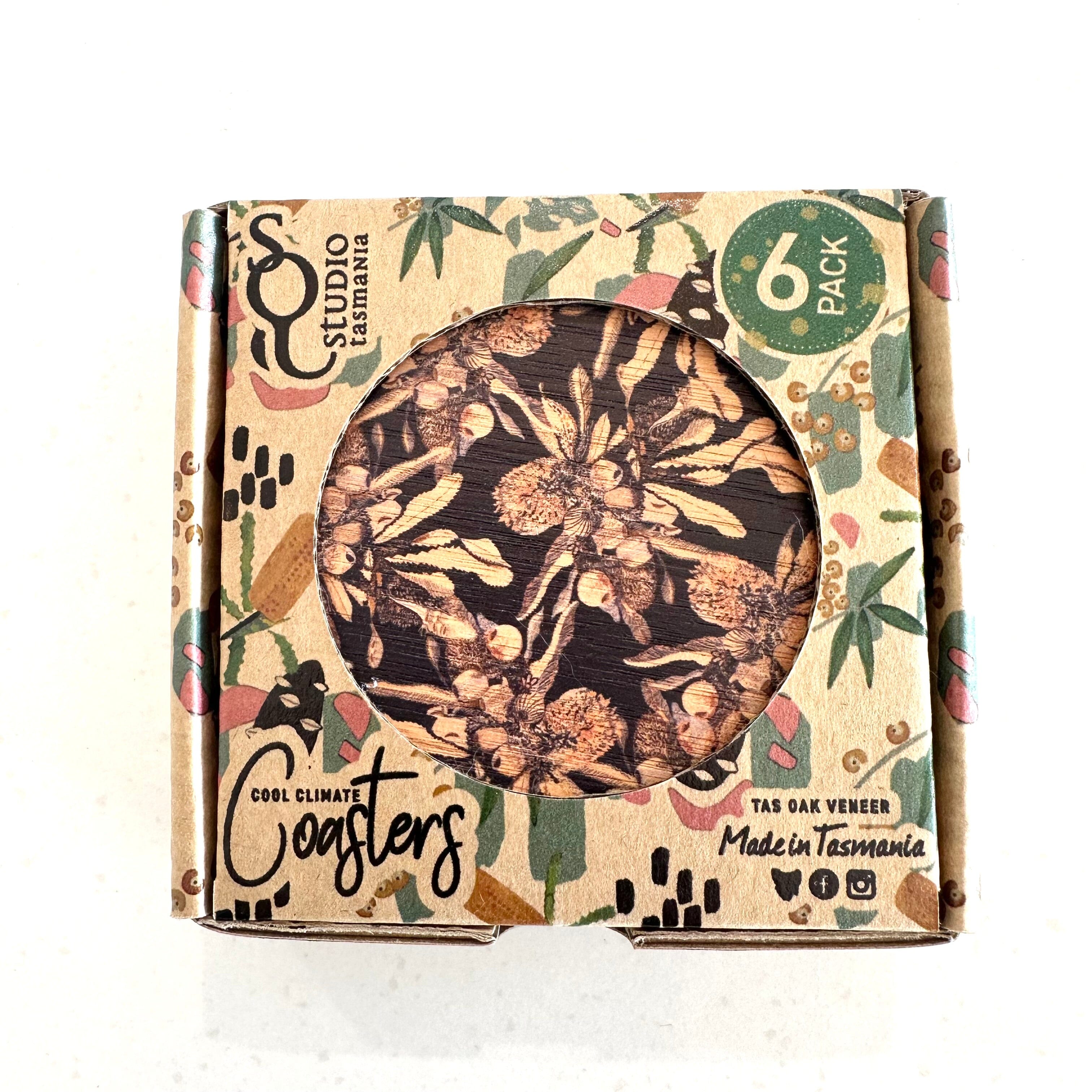 Coasters Cool Climate - The Spotted Quoll Studio tablewear The Spotted Quoll Tawny Sawtooth Banksia 