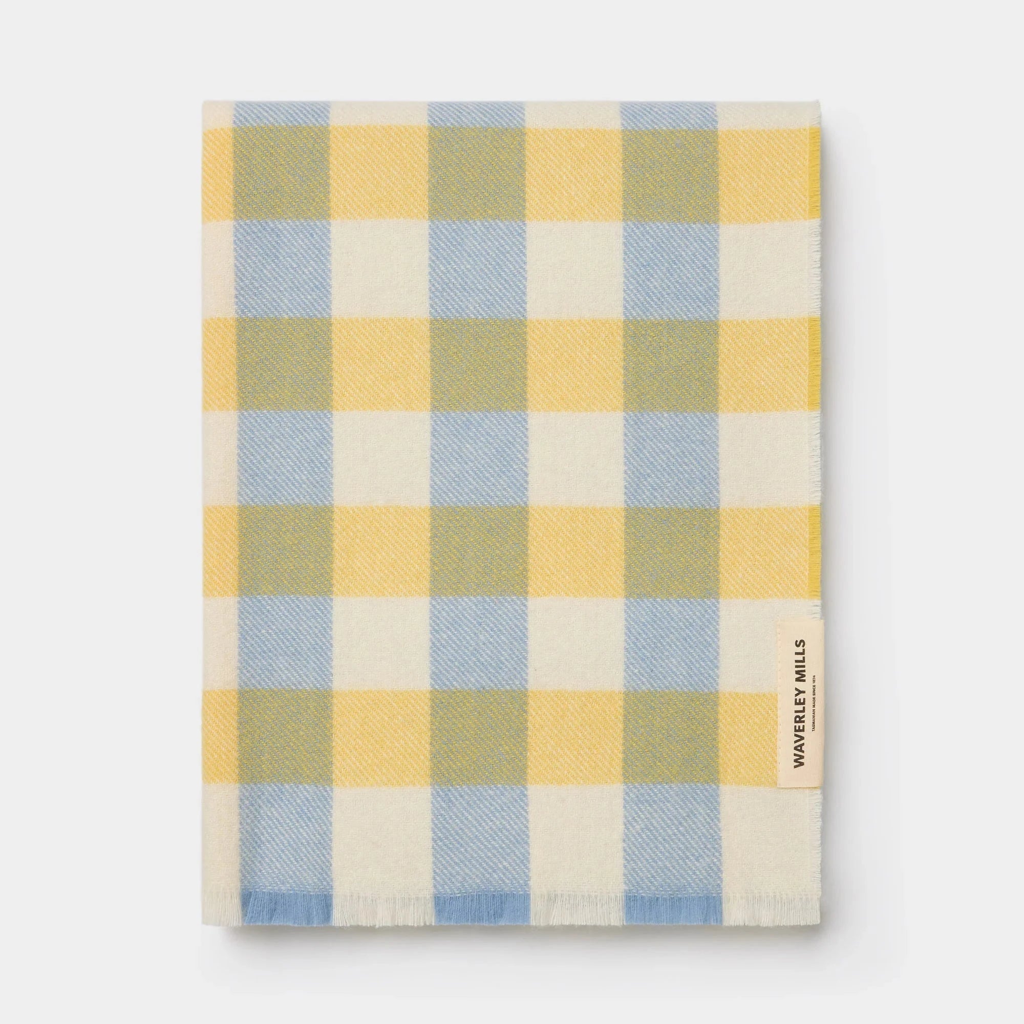 Check Baby Blanket in Bay - Waverley Mills Baby Throw Waverley Mills 