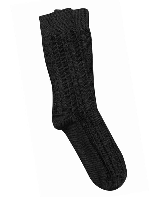 'Chunky Cable' Merino Socks - Tightology socks Tightology Black 