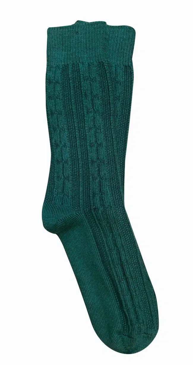 'Chunky Cable' Merino Socks - Tightology socks Tightology Green 