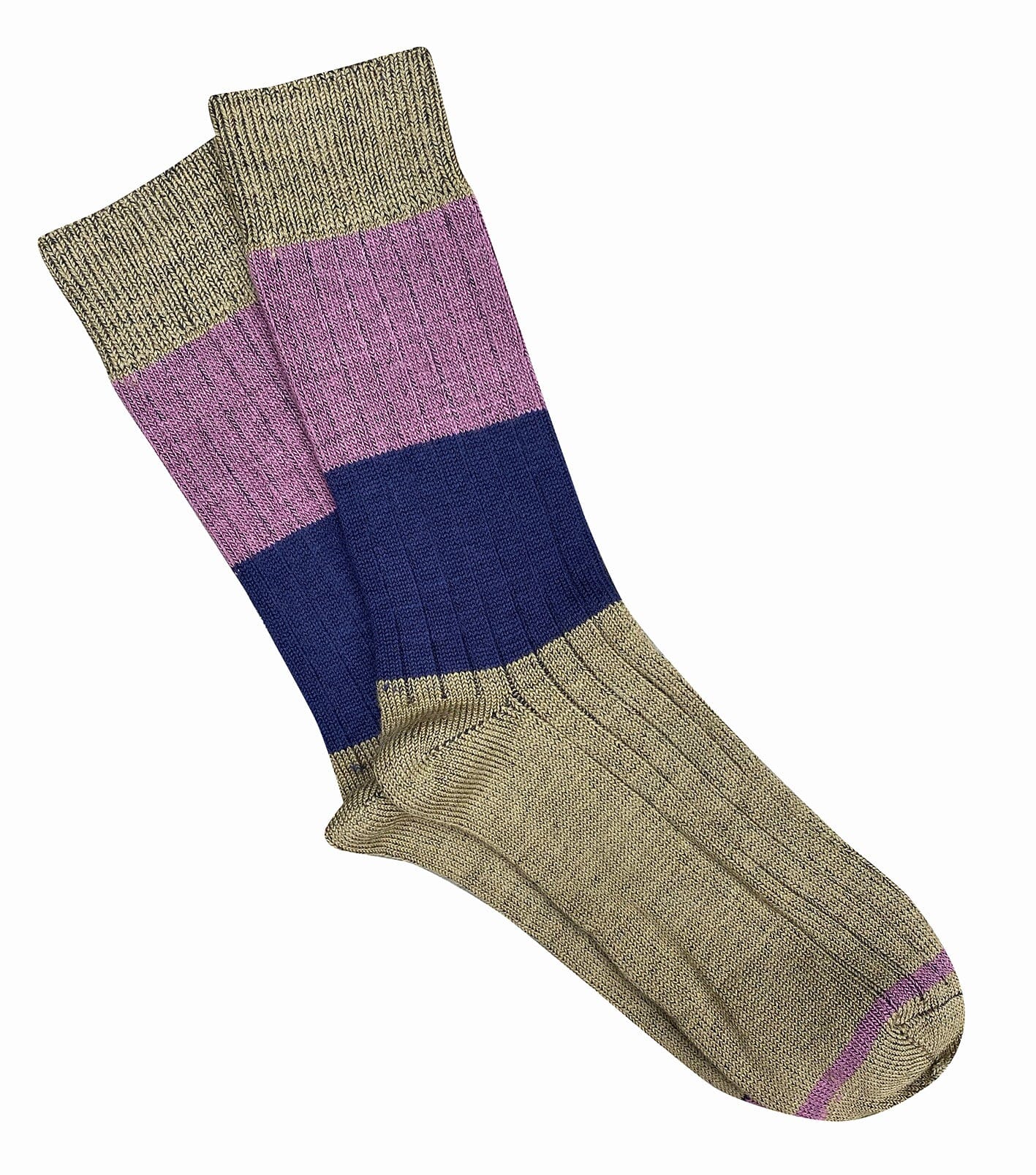 'Chunky Rib' Merino Socks - Tightology socks Tightology Khaki 