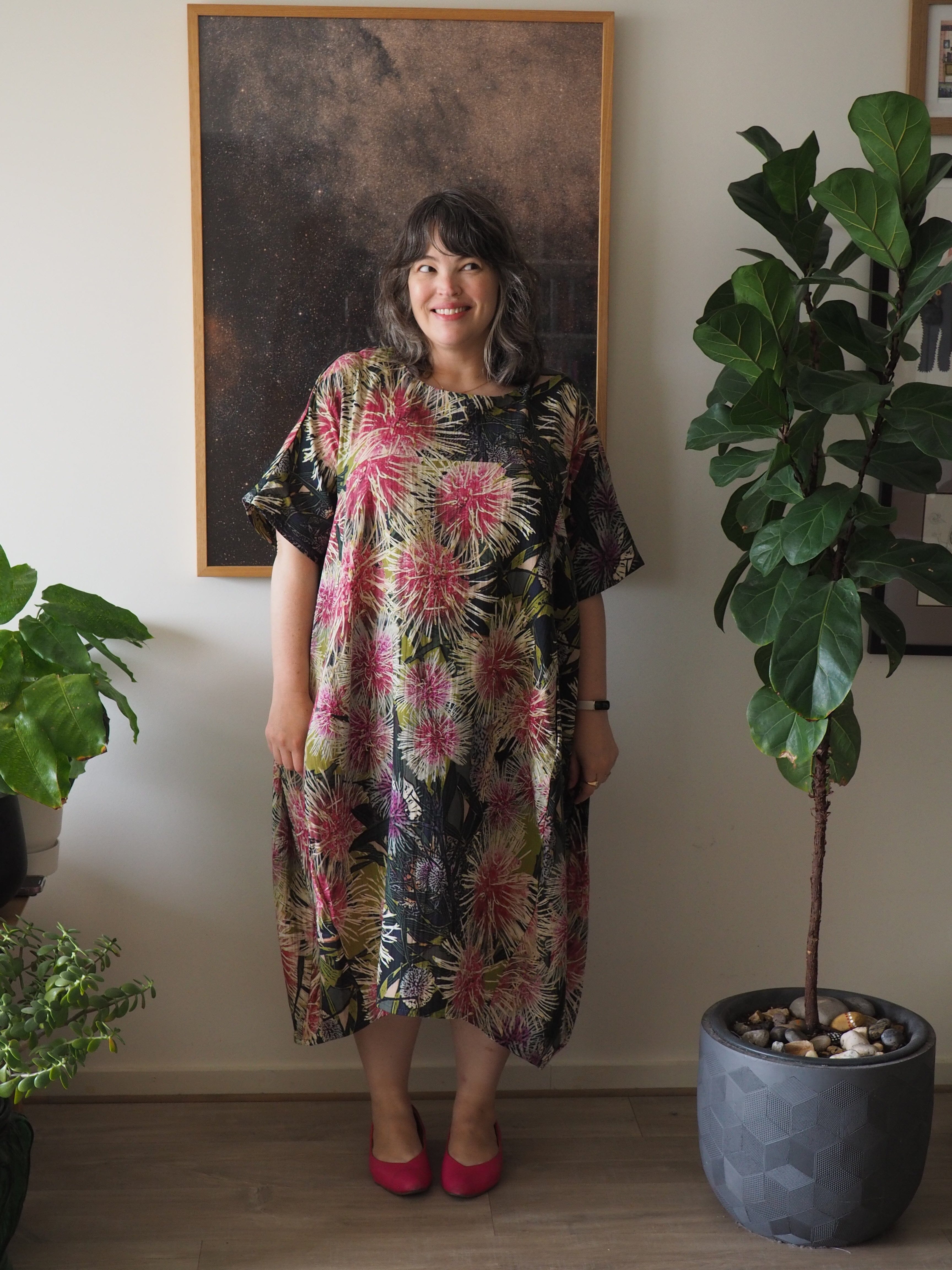 cotton cocoon dress SAYAKA DAVIS NEW YORK Tucked Cocoon Dress