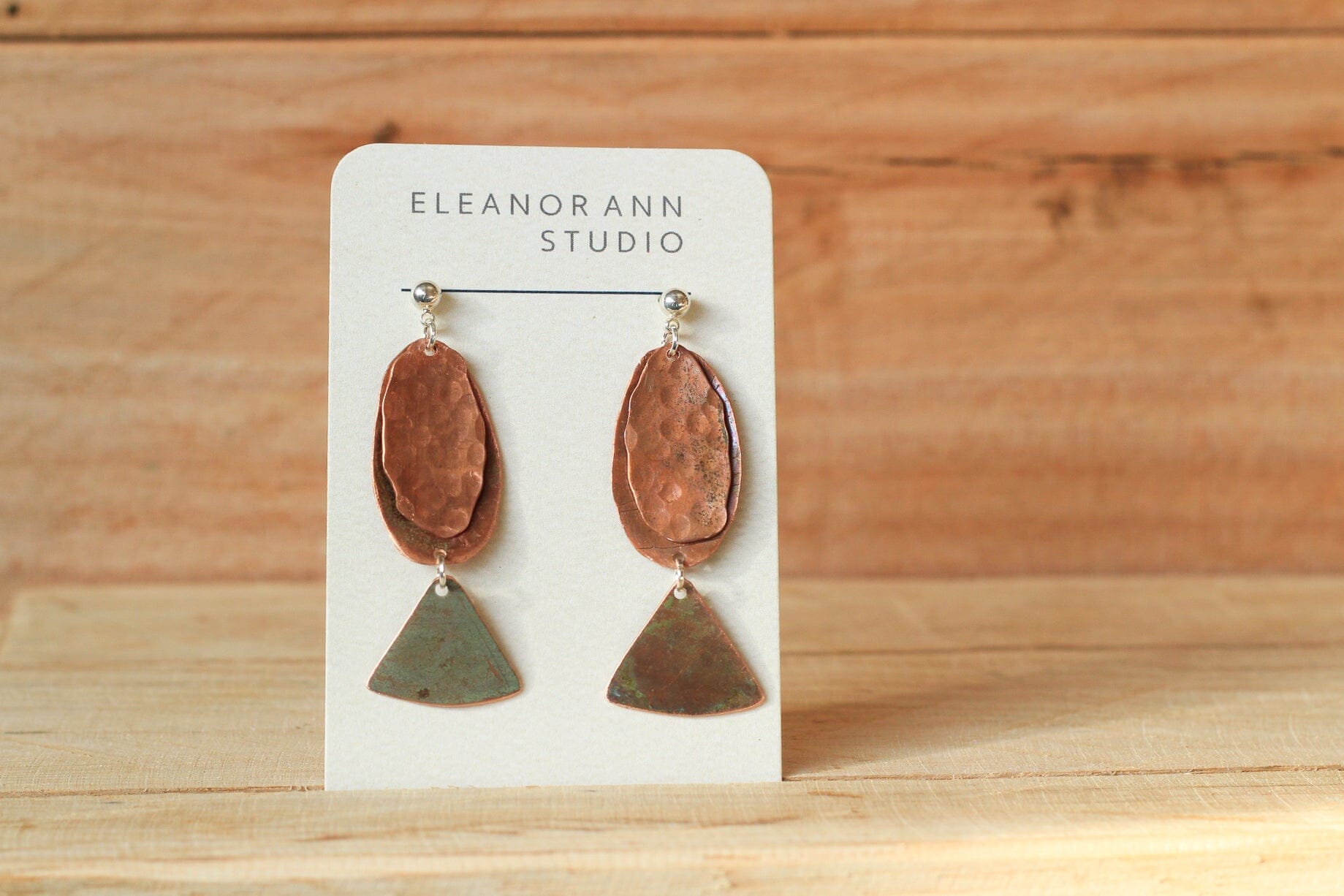 Recycled Copper & Brass Earrings - Eleanor Ann Earrings Eleanor Ann 