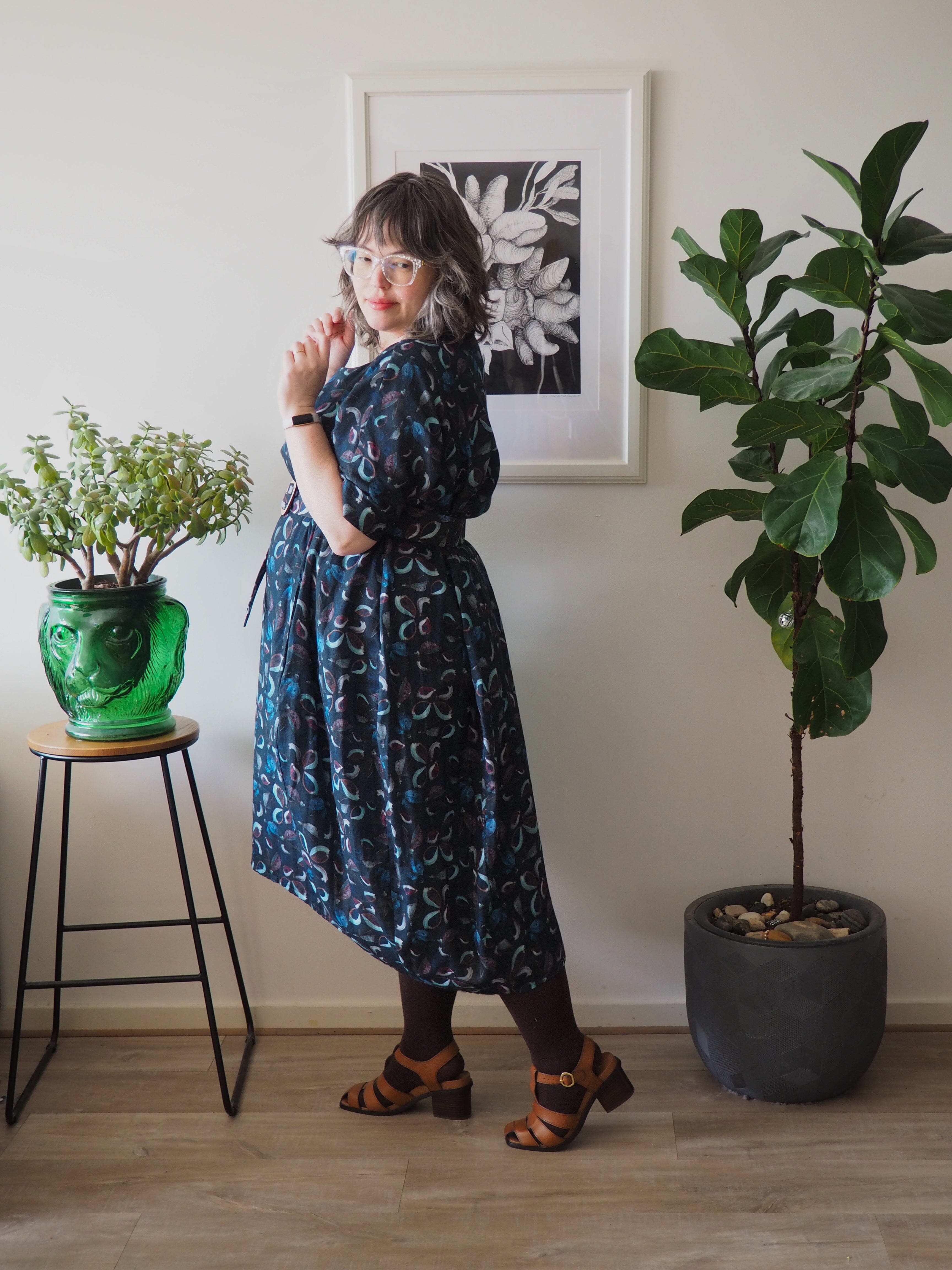 Organic Cotton Cocoon Dress - Seed Pods Dress The Spotted Quoll 