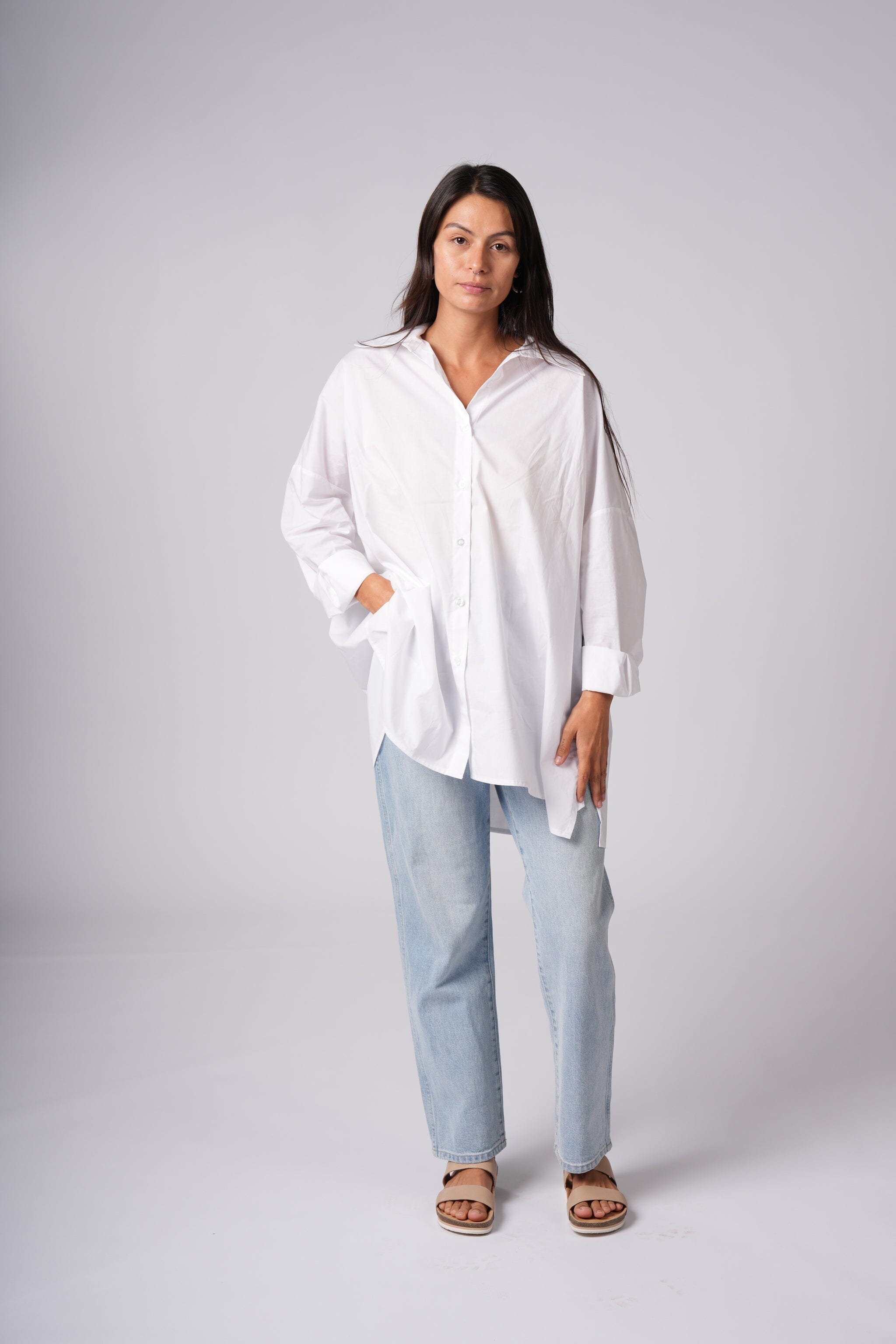 Cotton Poplin Shirt - Montaigne Paris Linen Etika 