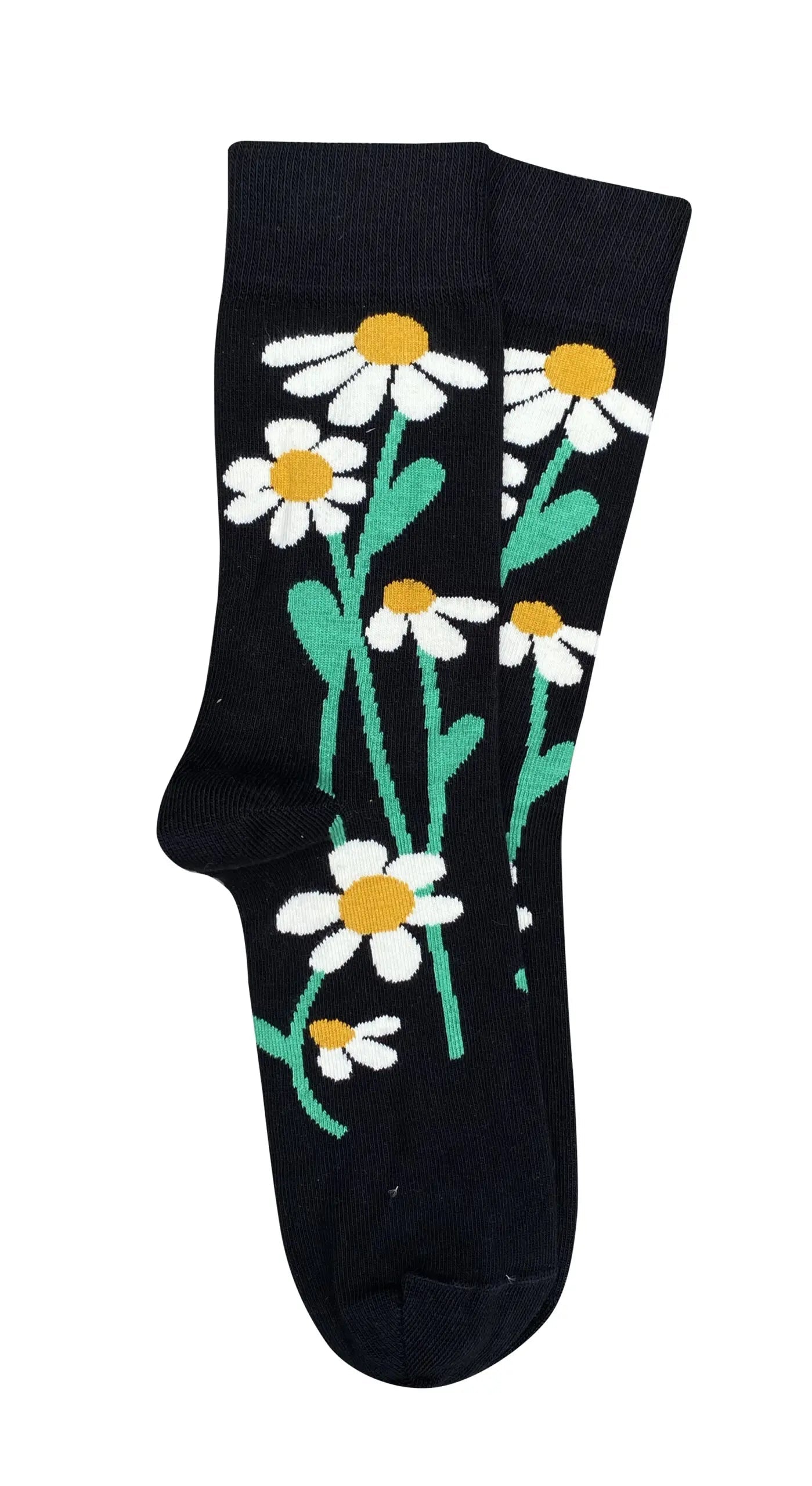 Fun Cotton Aussie Made Socks - Tightology socks Tightology Black One Size Daisy