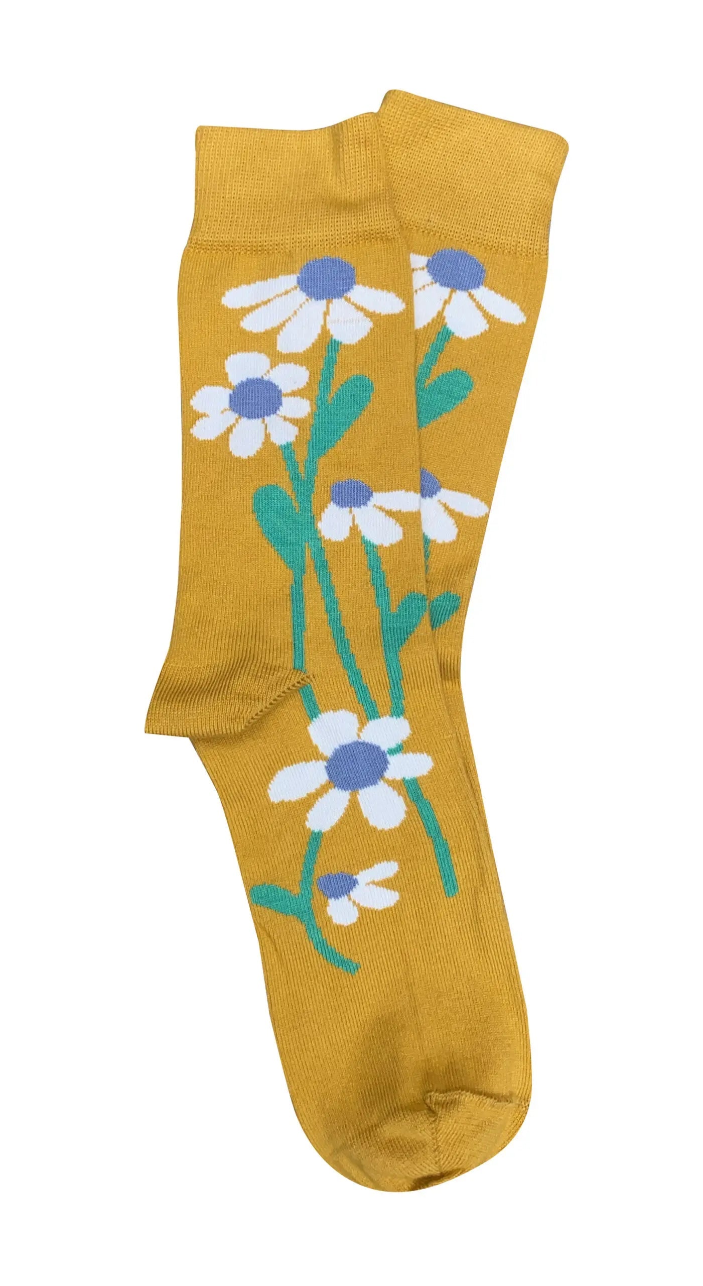 Fun Cotton Aussie Made Socks - Tightology socks Tightology Mustard One Size Daisy