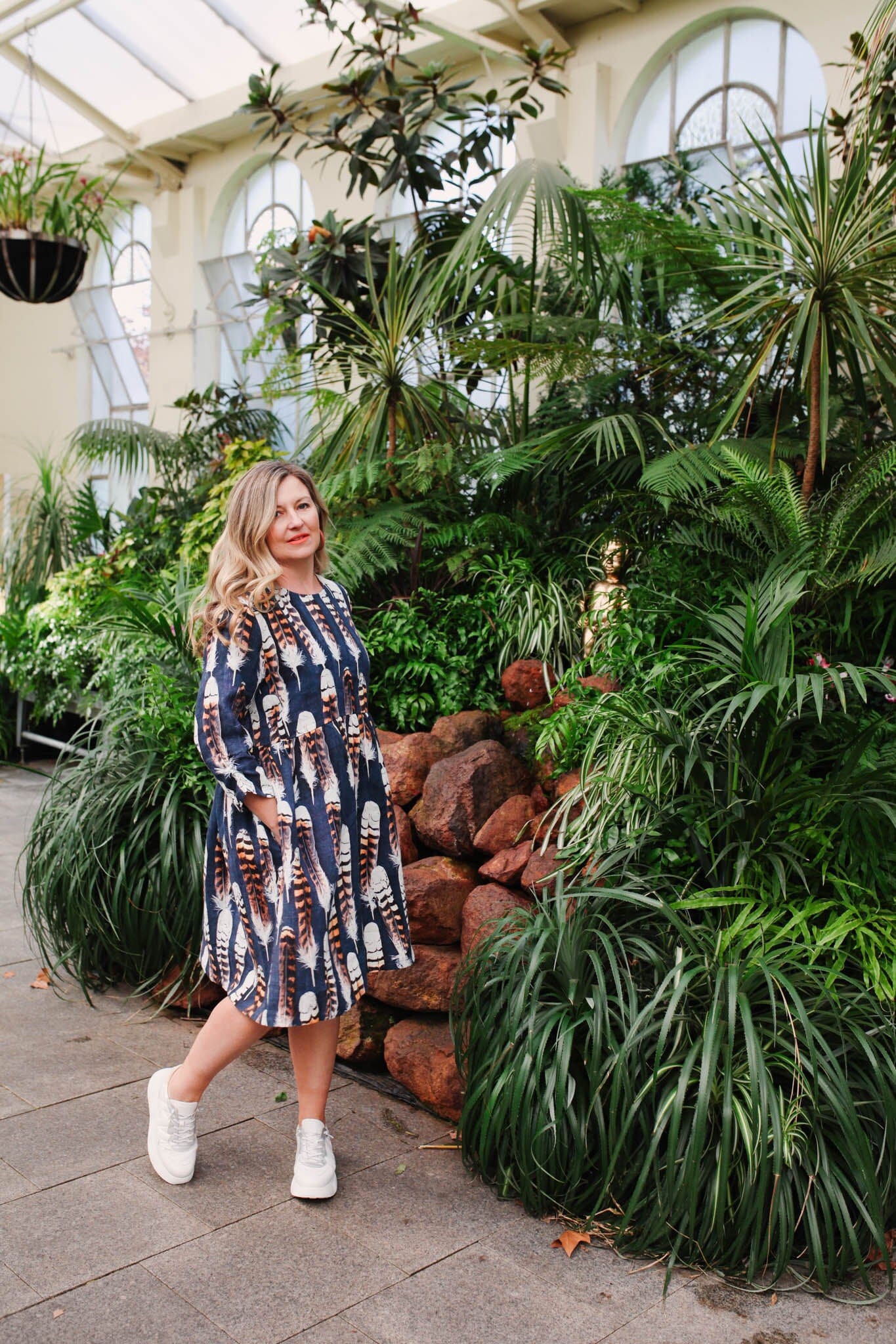 Organic Linen Peasant Dress - Kookaburra Feather Dresses The Spotted Quoll 