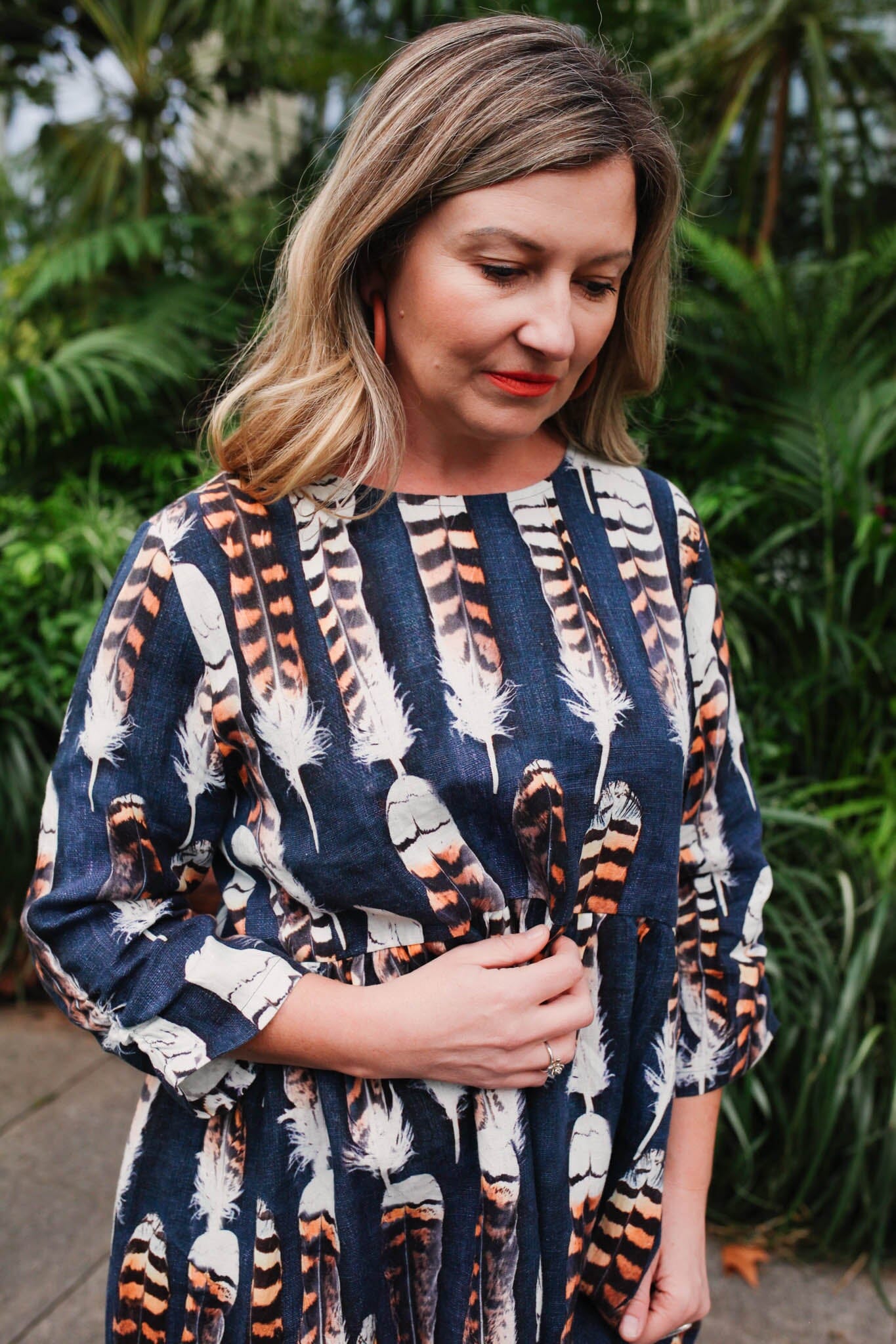 Organic Linen Peasant Dress - Kookaburra Feather Dresses The Spotted Quoll 