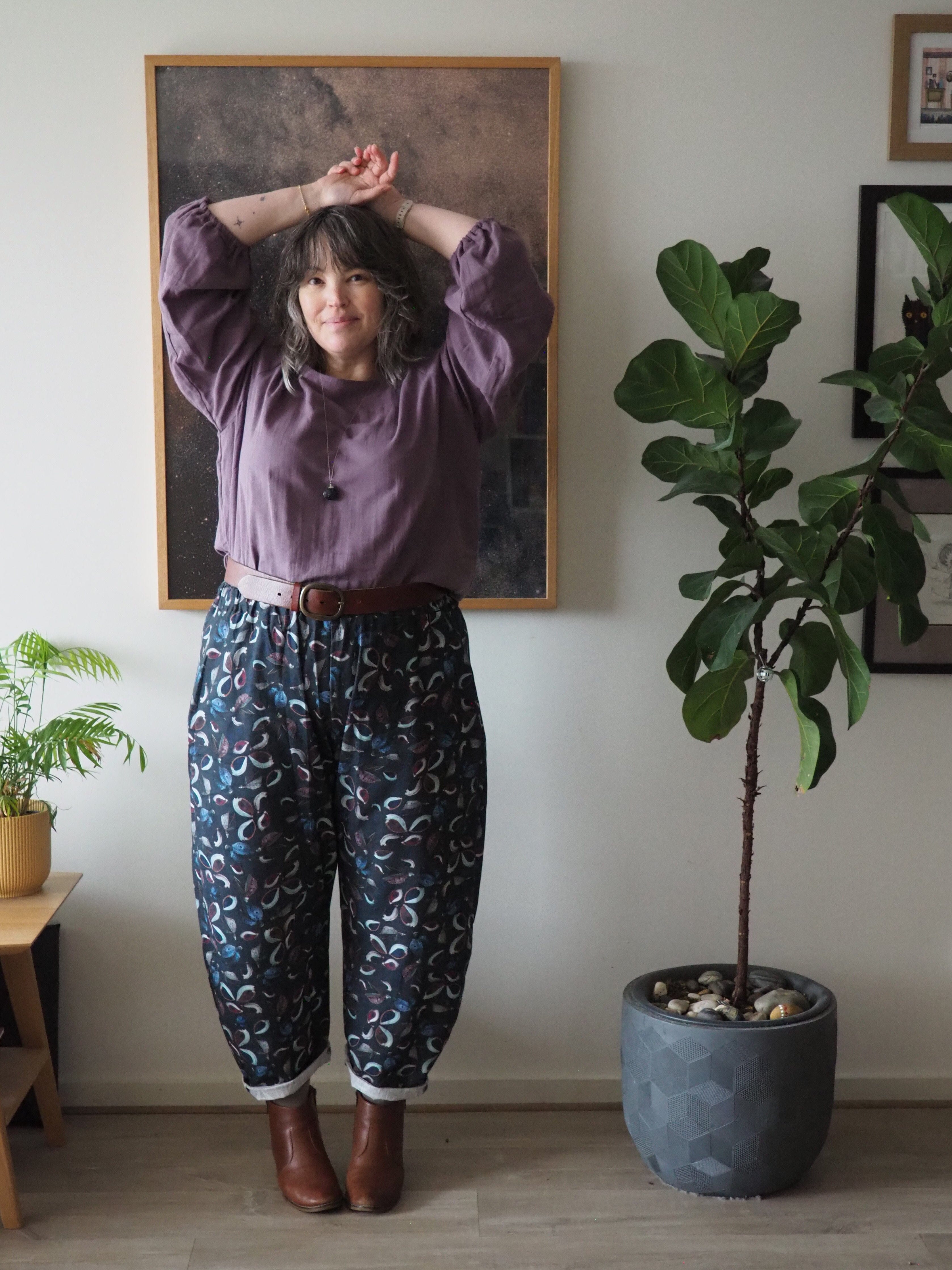 Bell Buoy Blouse - Grape Organic Cotton top The Spotted Quoll 