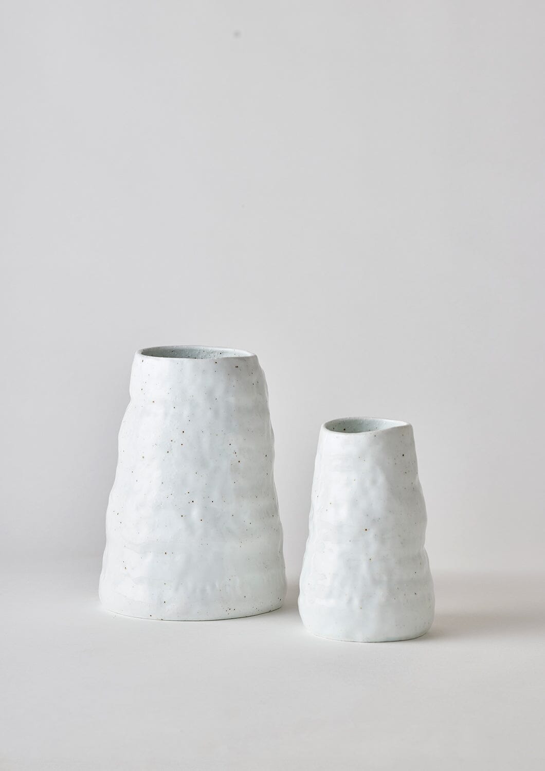 Organice Vase Set - Angus and Celeste Pots Angus and Celeste Speckled White 